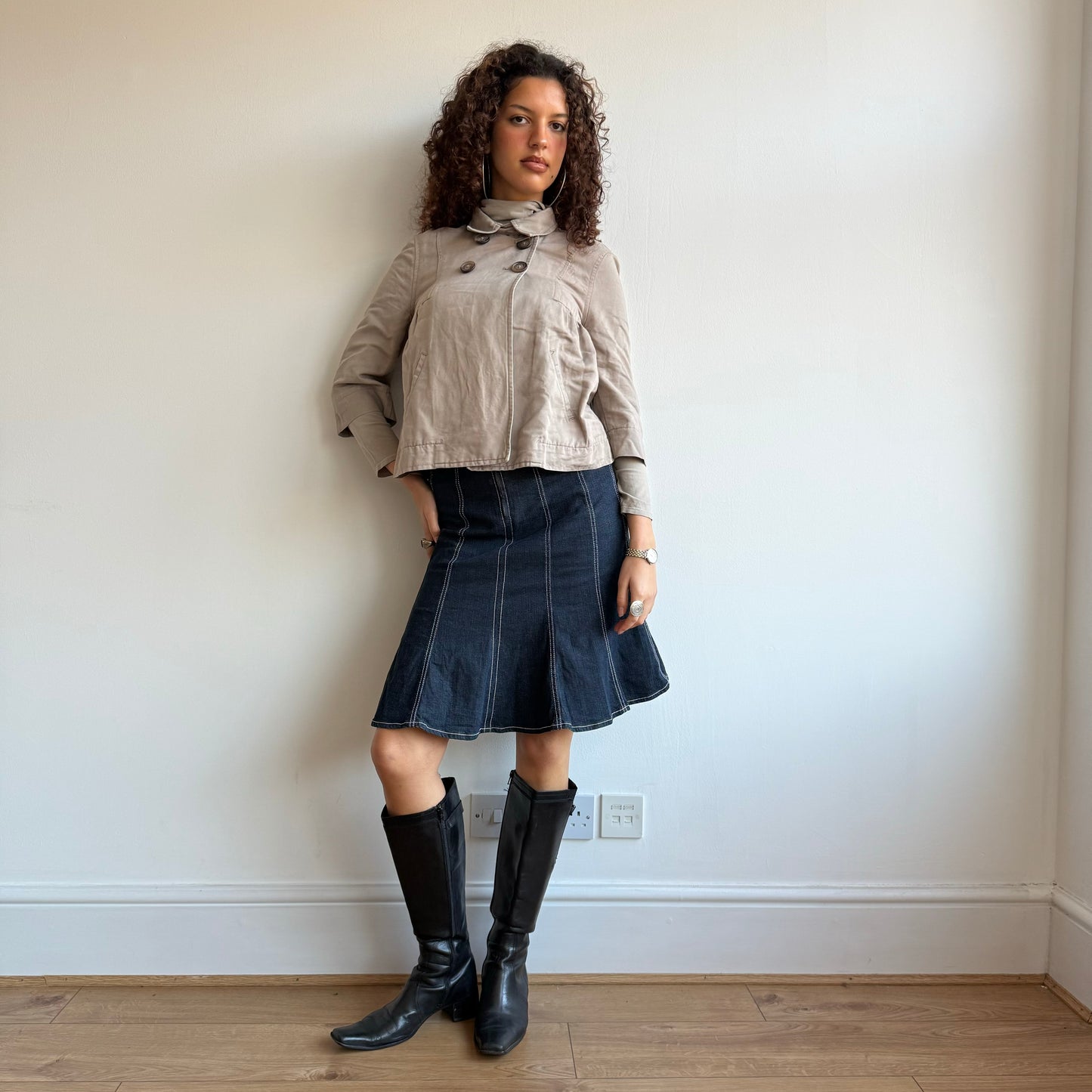 Denim midi skirt - Size XS