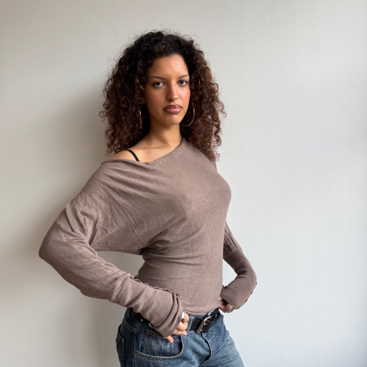 Brown slouchy knit - Size S