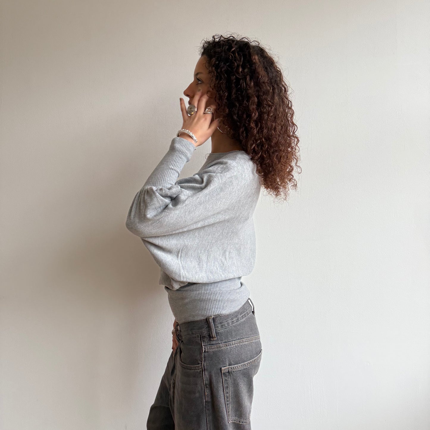 Grey slouchy knit - Size M