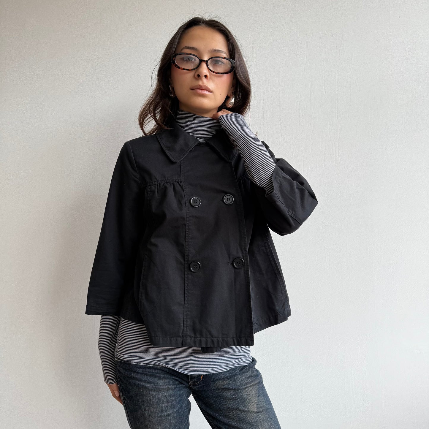 Black peacoat - Size S