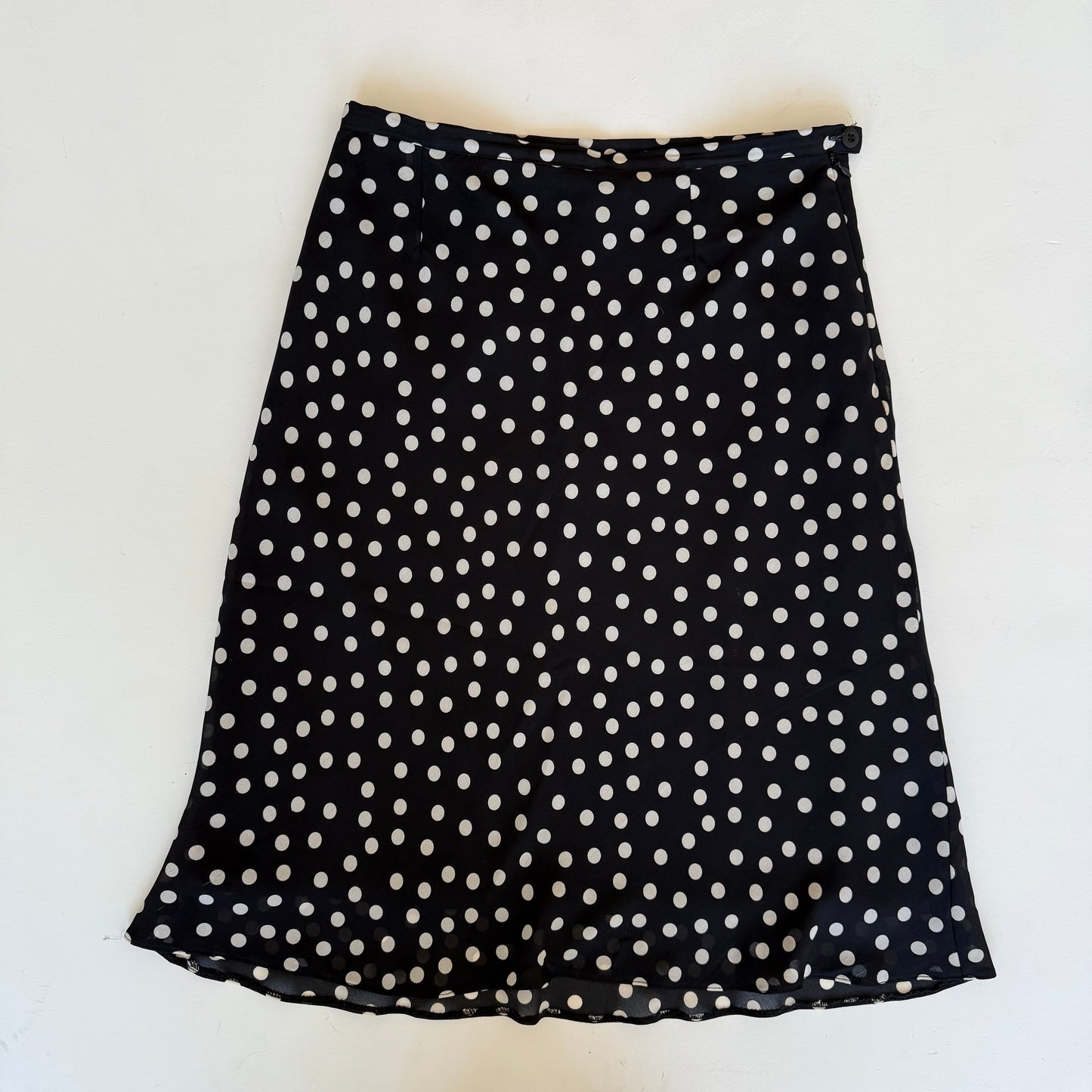 Black polka dot midi skirt - Size M