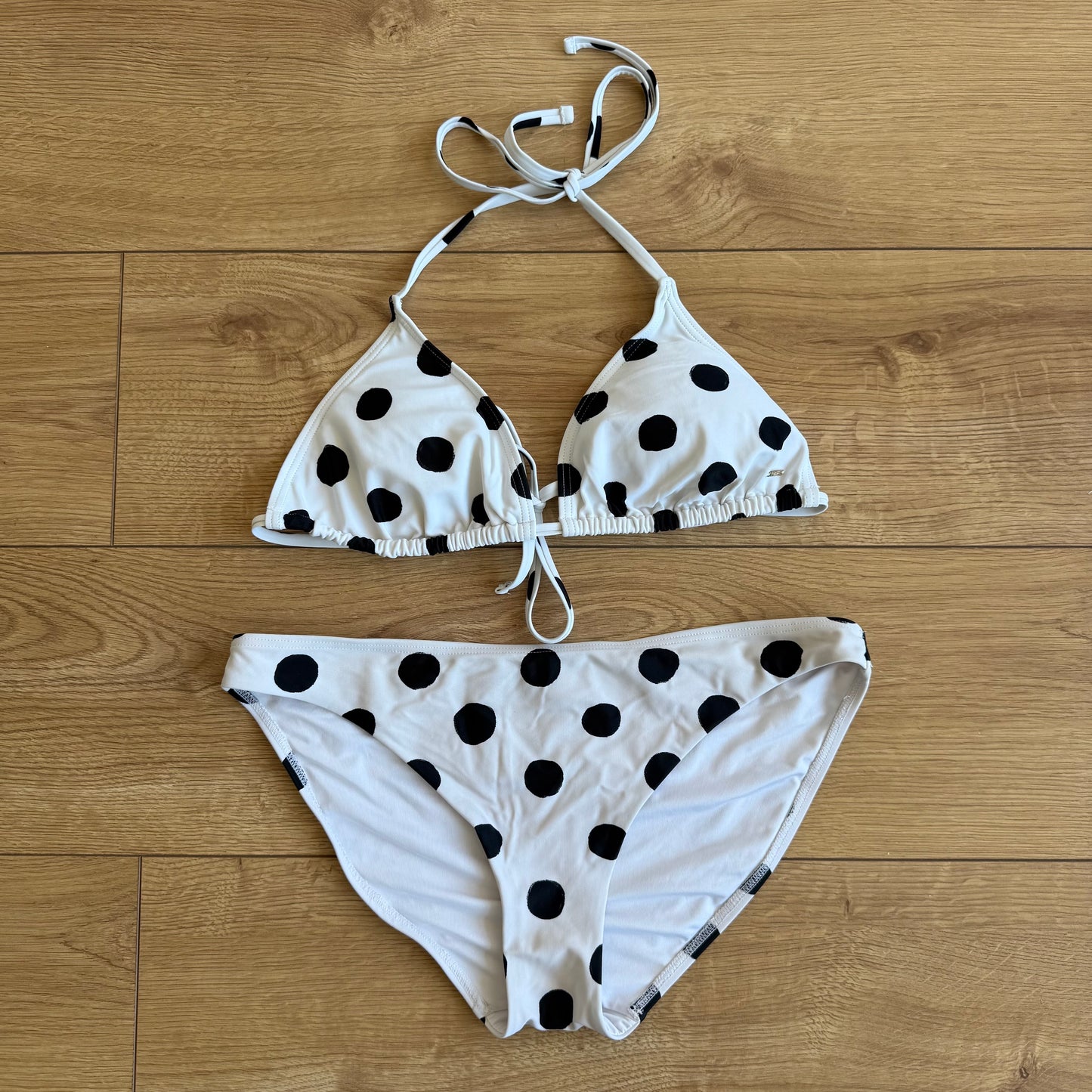 White polka dot bikini - Size M/L