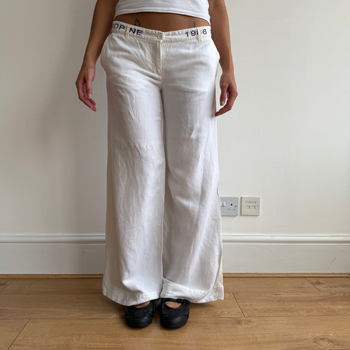 Cop Copine white linen trousers - Size M