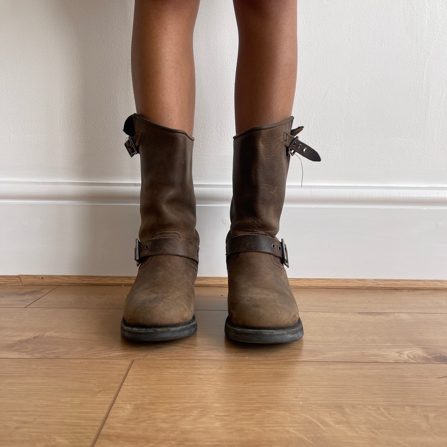 Brown Harley Davidson boots - Size UK5