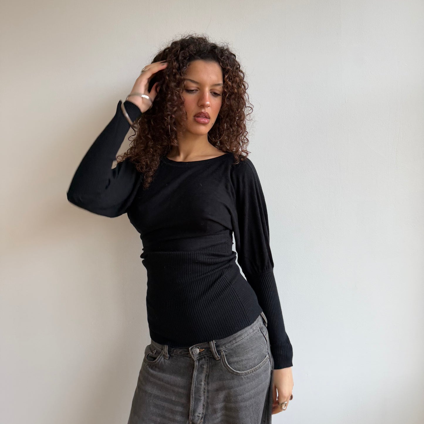Black slouchy knit - Size M