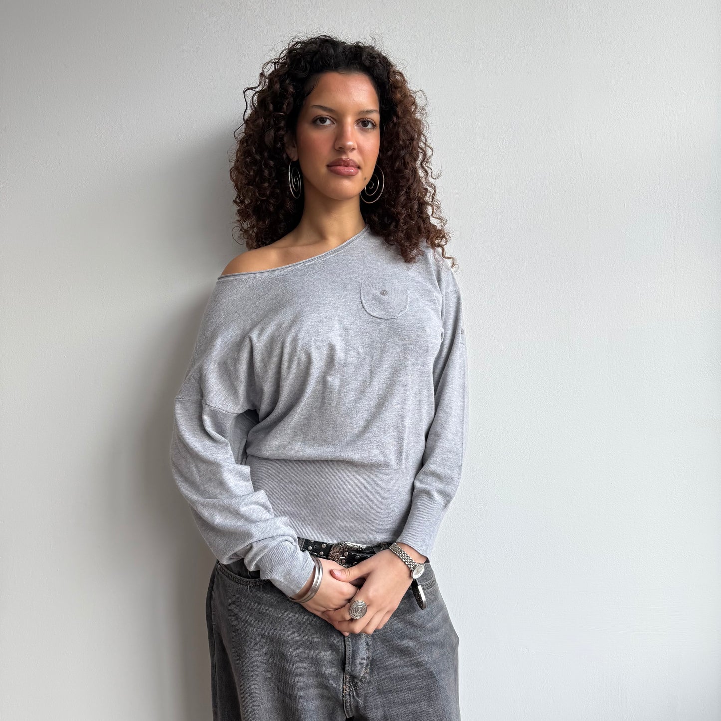 Grey slouchy knit - Size S