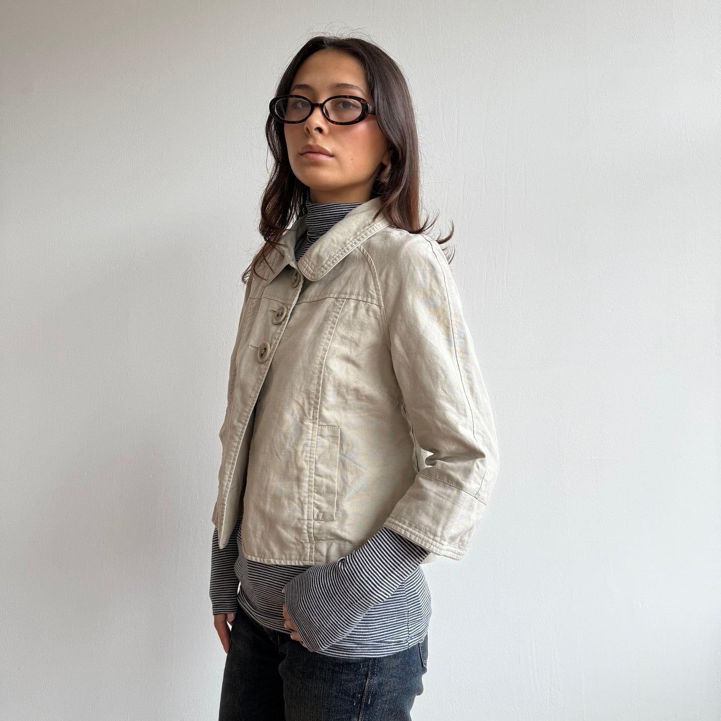 Beige swing jacket - Size S