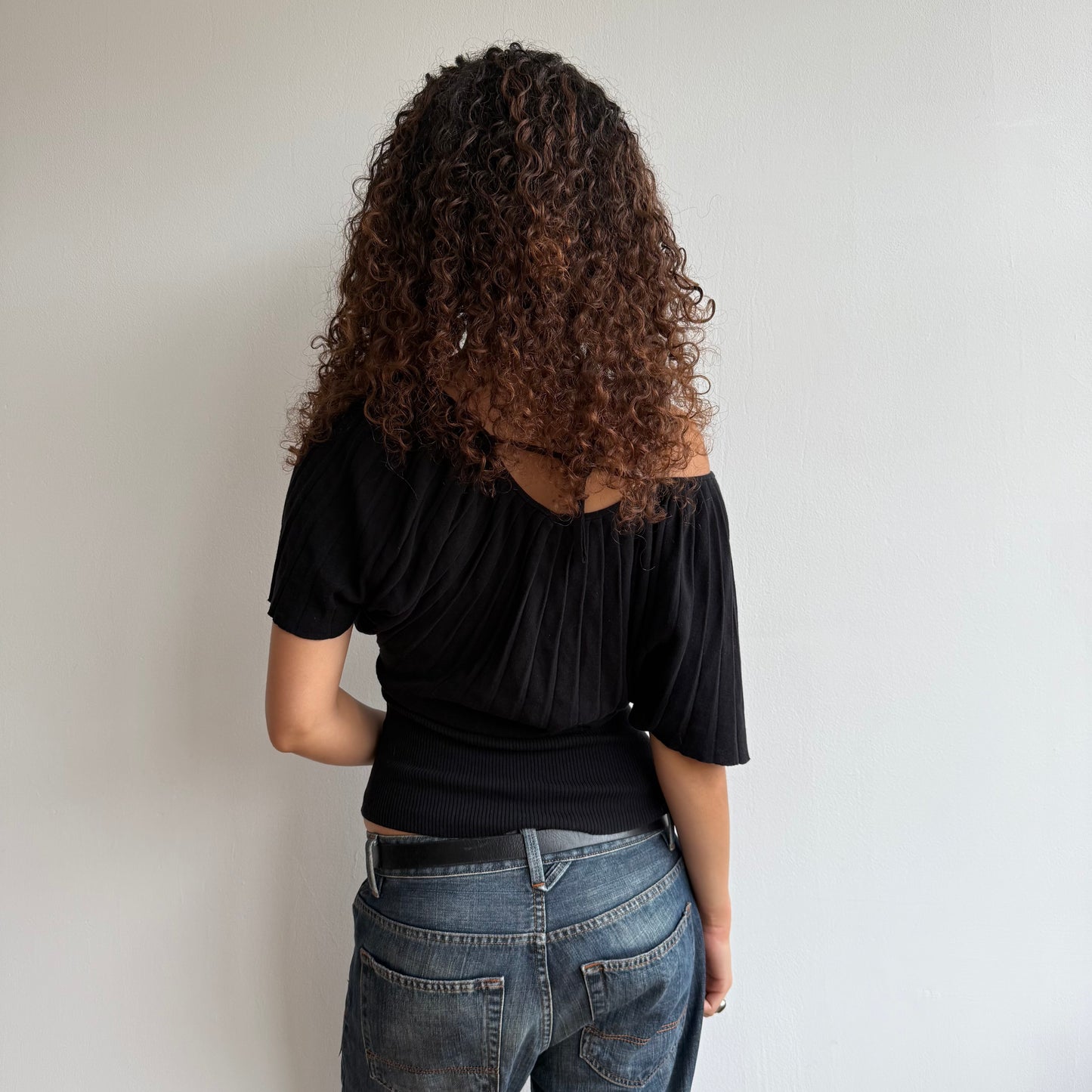 Black batwing knit - Size S