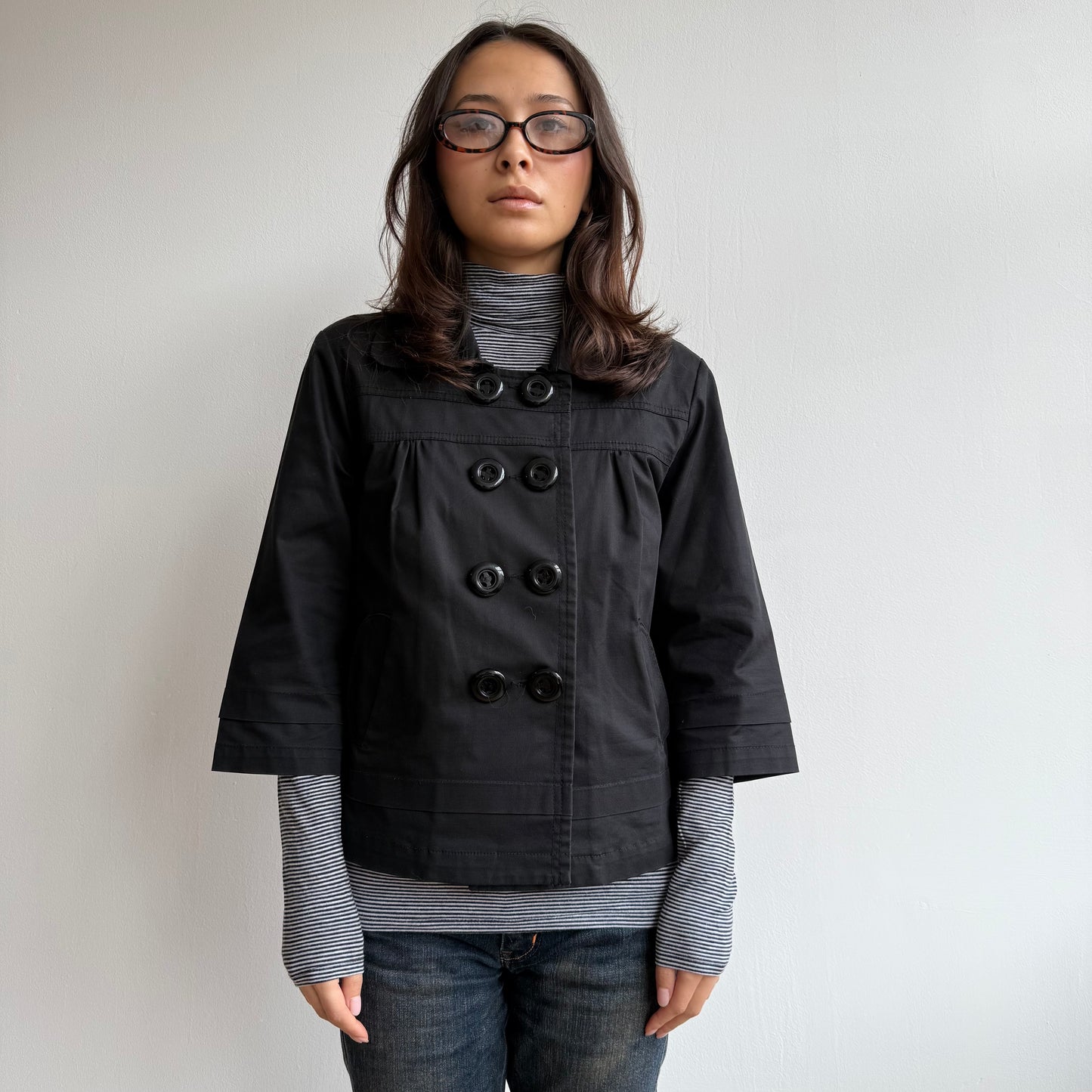 Black peacoat - Size S