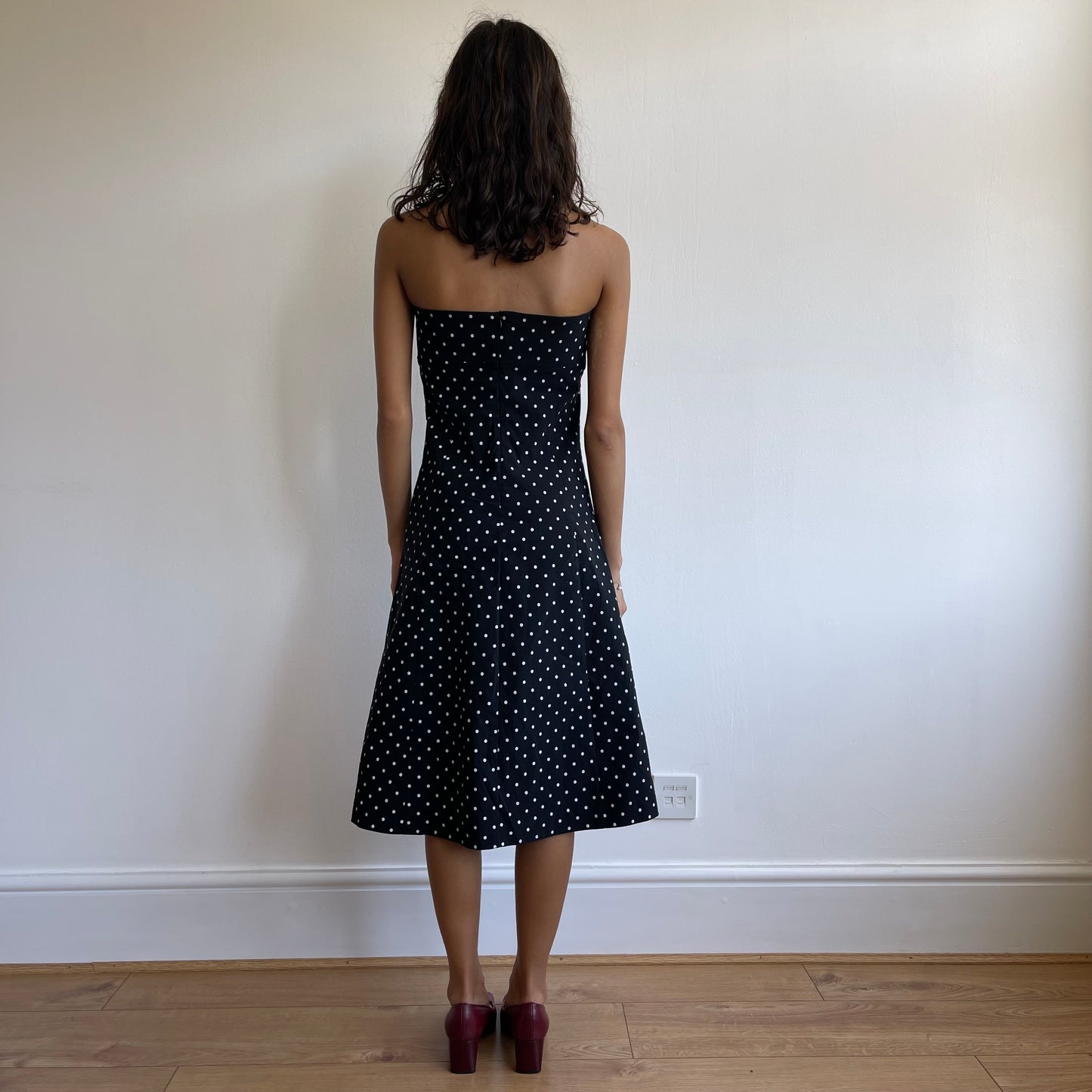 Strapless polka dot dress - Size S