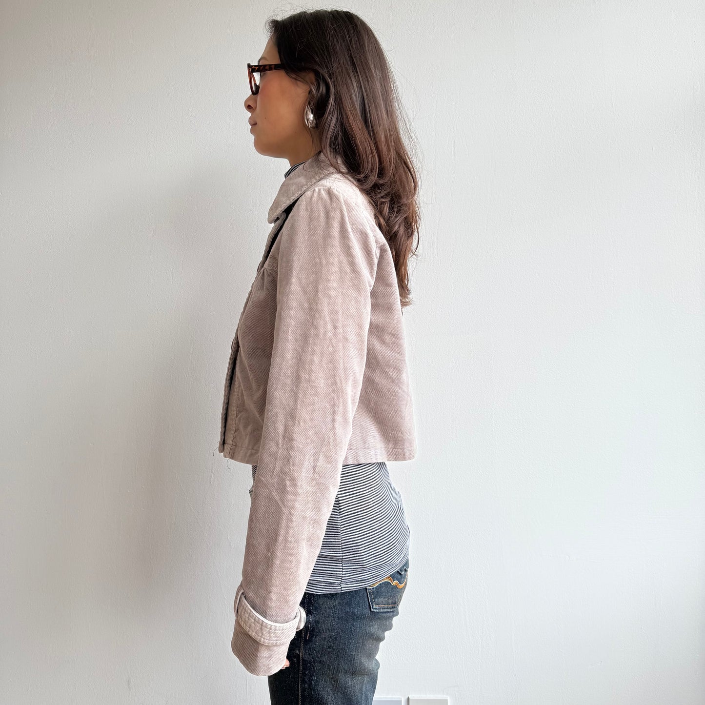 Beige peacoat - Size S