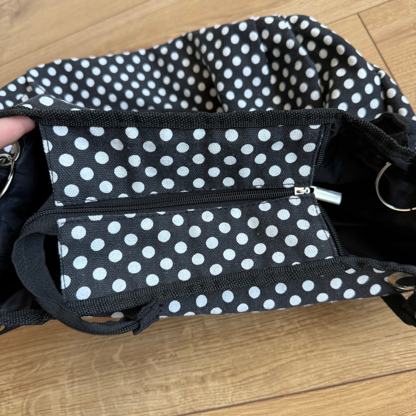Polka dot tote bag