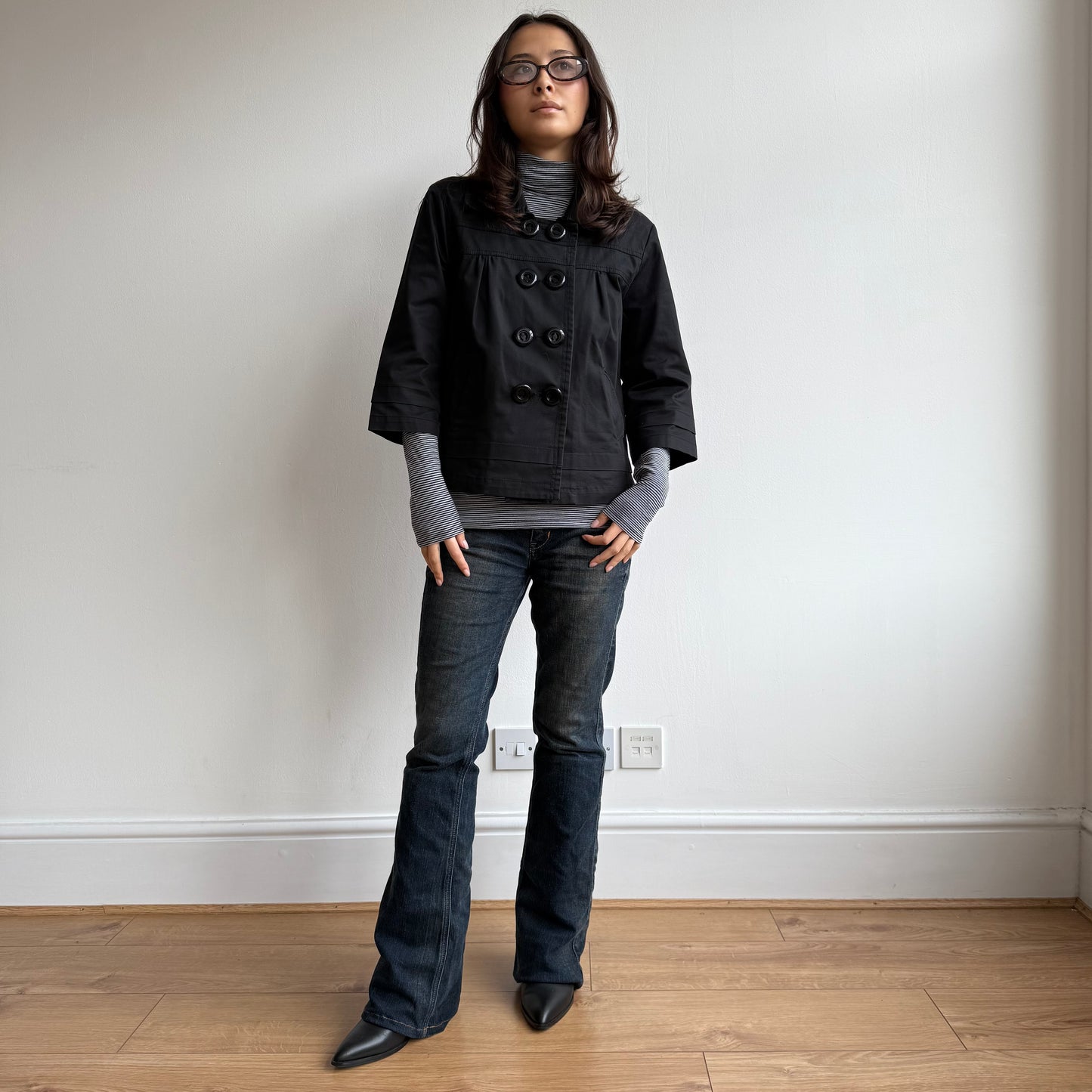 Black peacoat - Size S