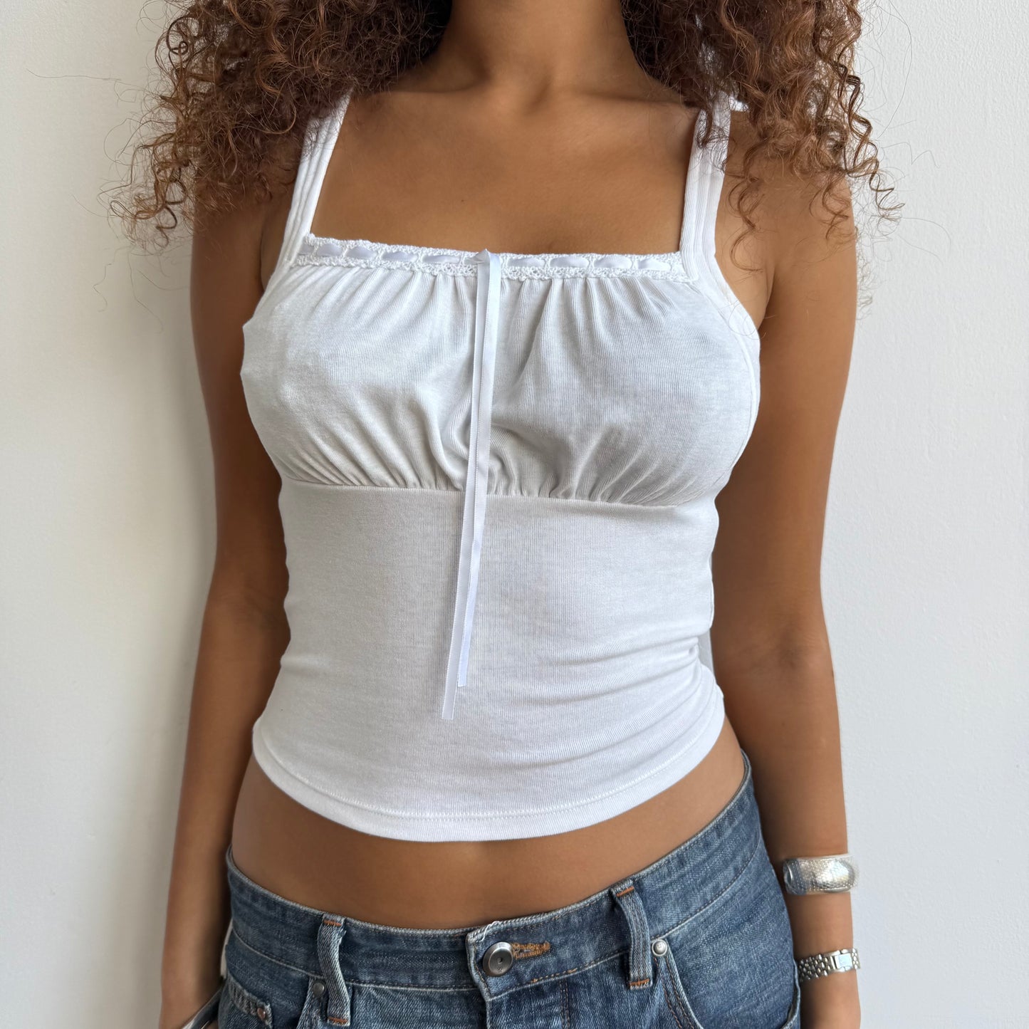 White milkmaid cami - Size S