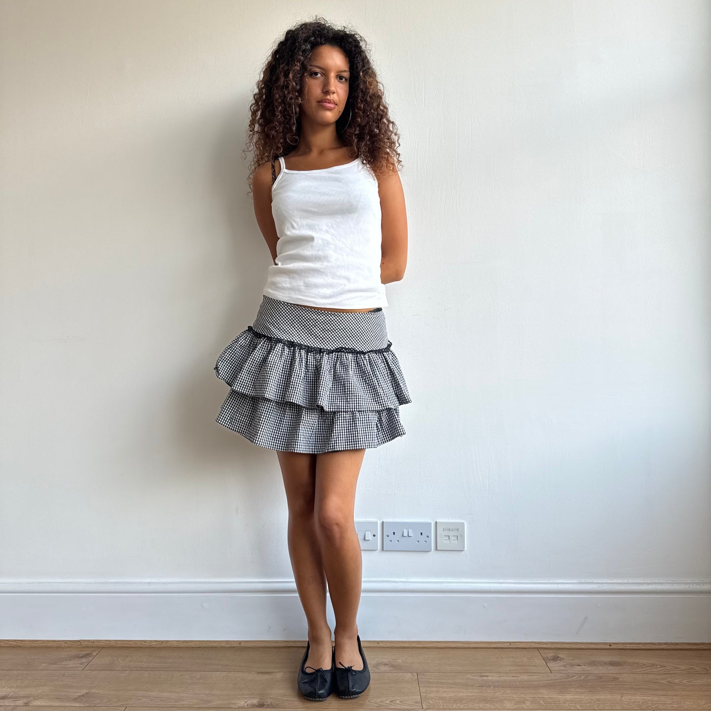 Gingham rara skirt - Size S