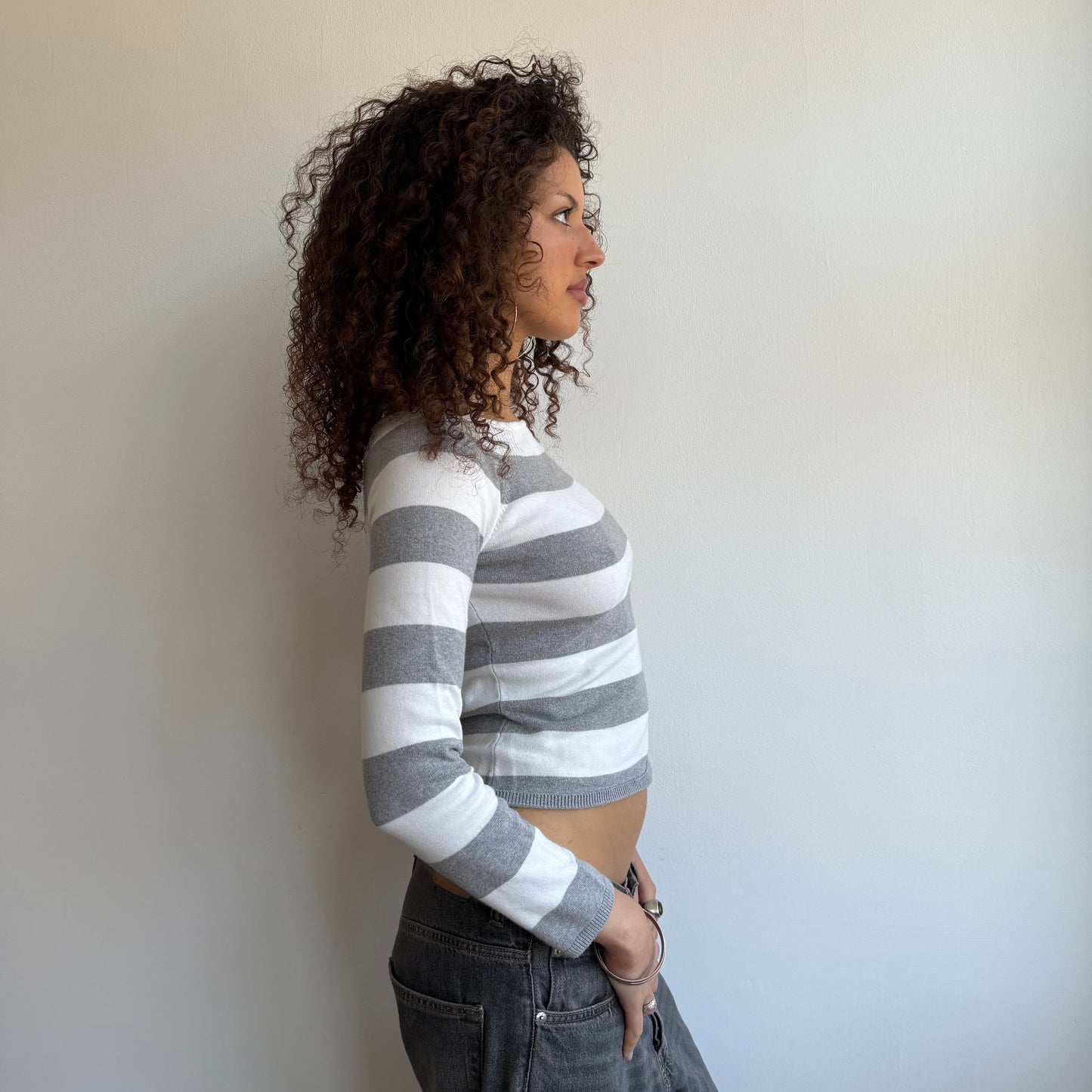 Grey striped knit - Size XS