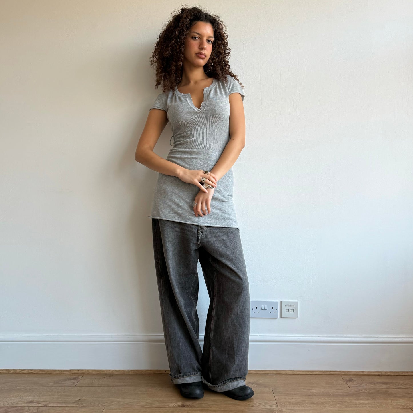 Grey knit dress - Size S
