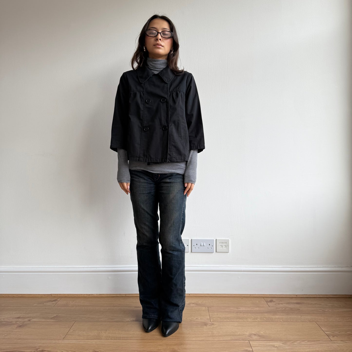 Black peacoat - Size S