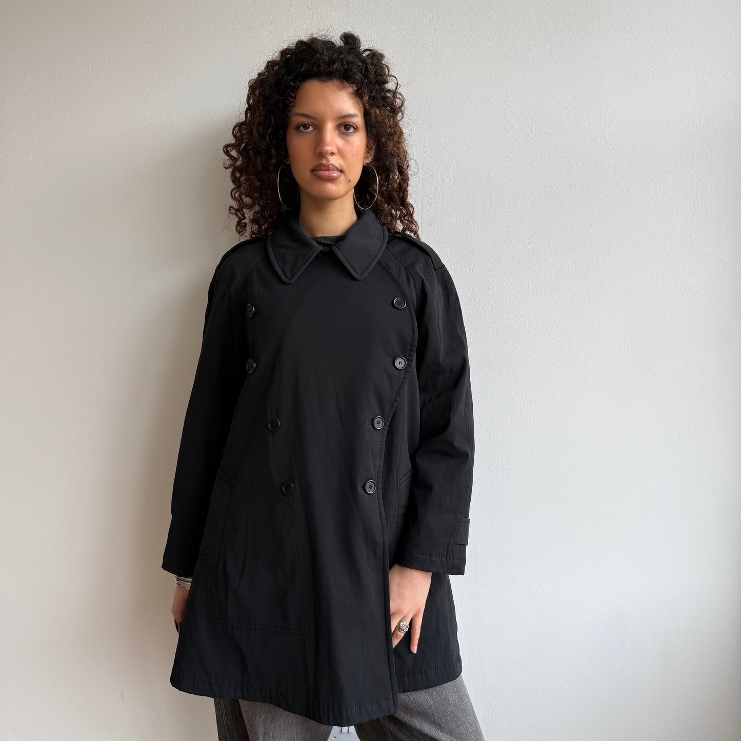 Asymmetric button trench coat - Size M