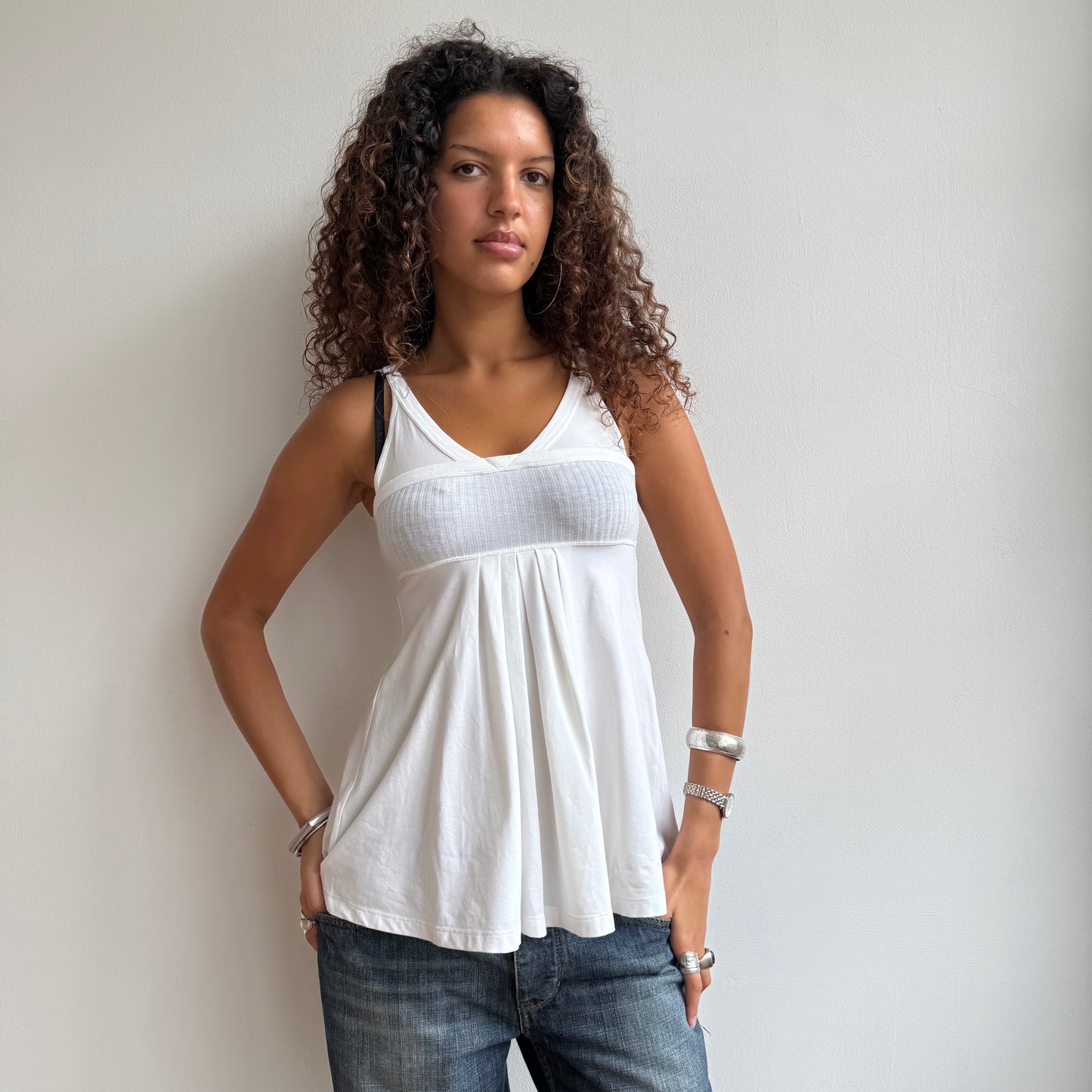 Cop Copine White cami top - Size S