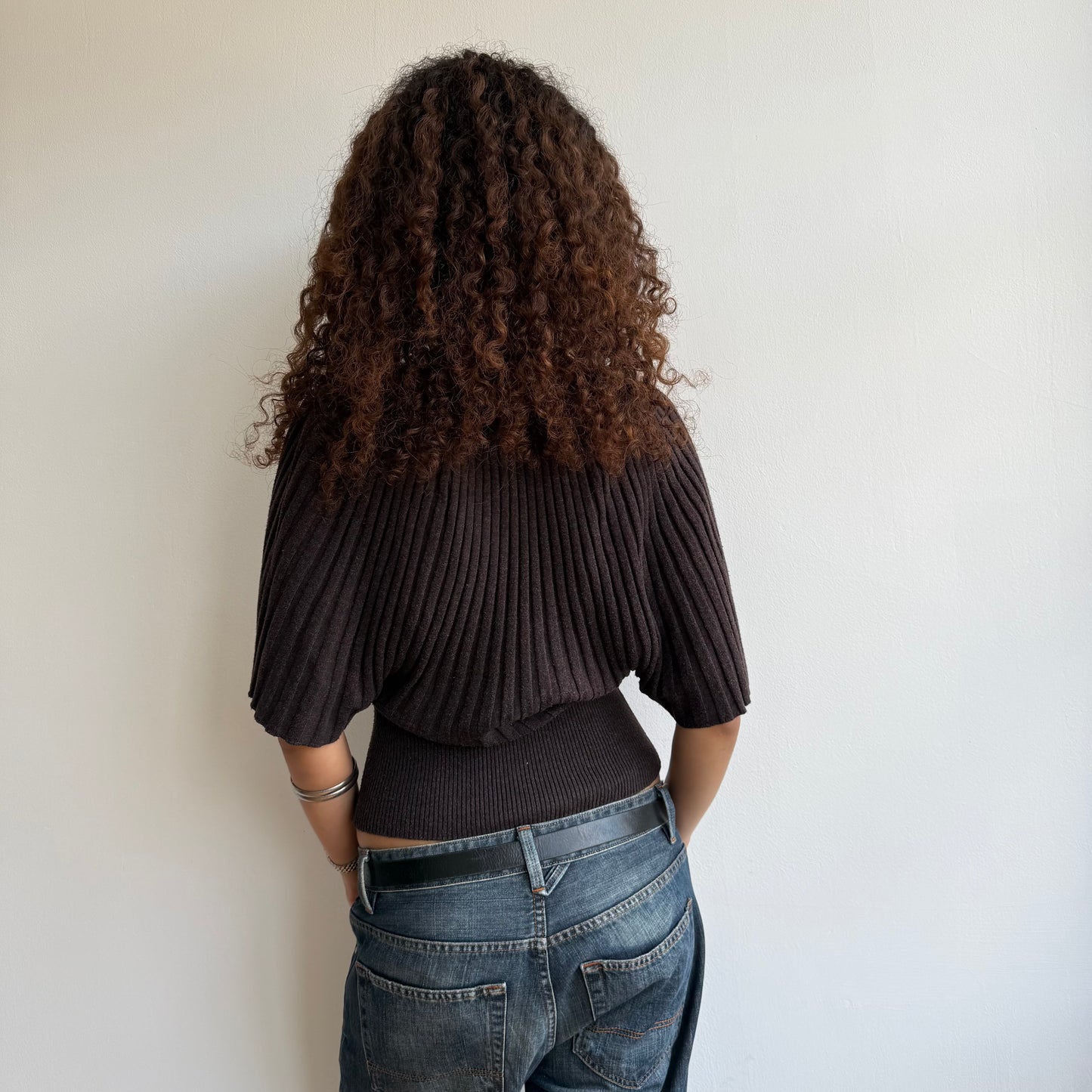 Brown batwing knit - Size S