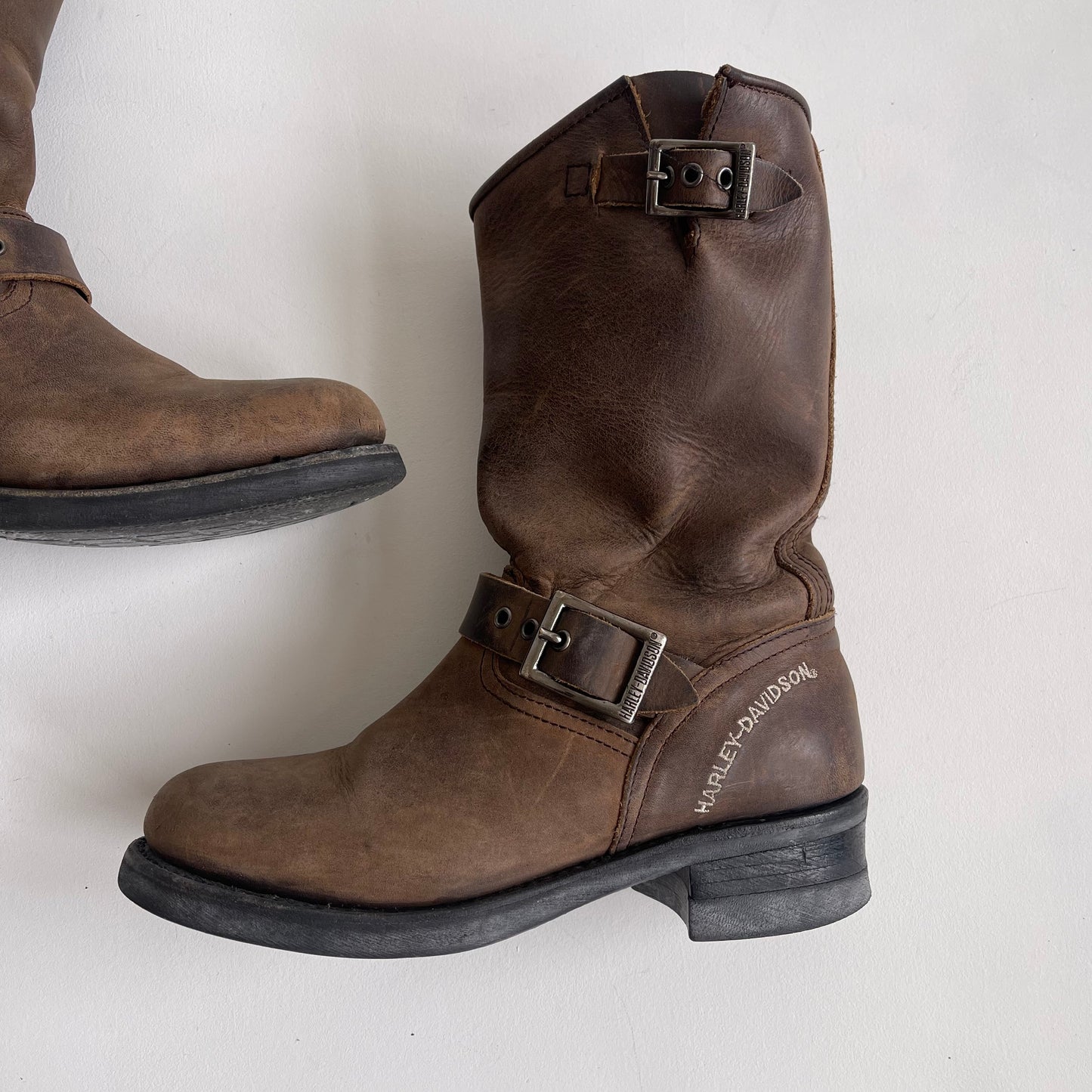 Brown Harley Davidson boots - Size UK5