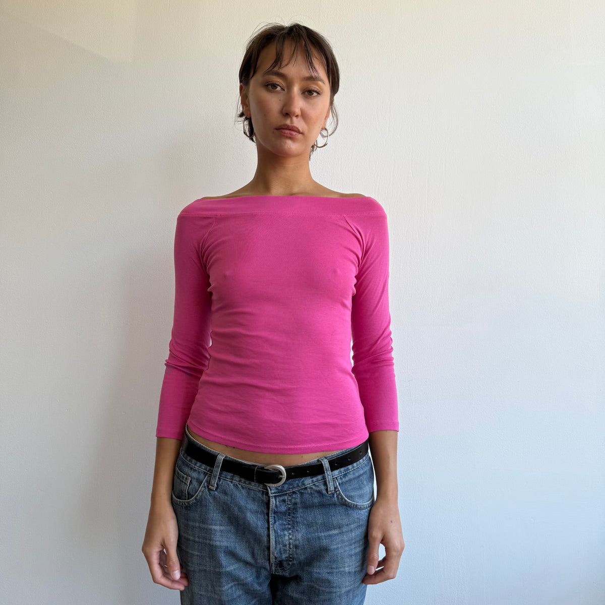Pink 3/4 sleeve top - Size S