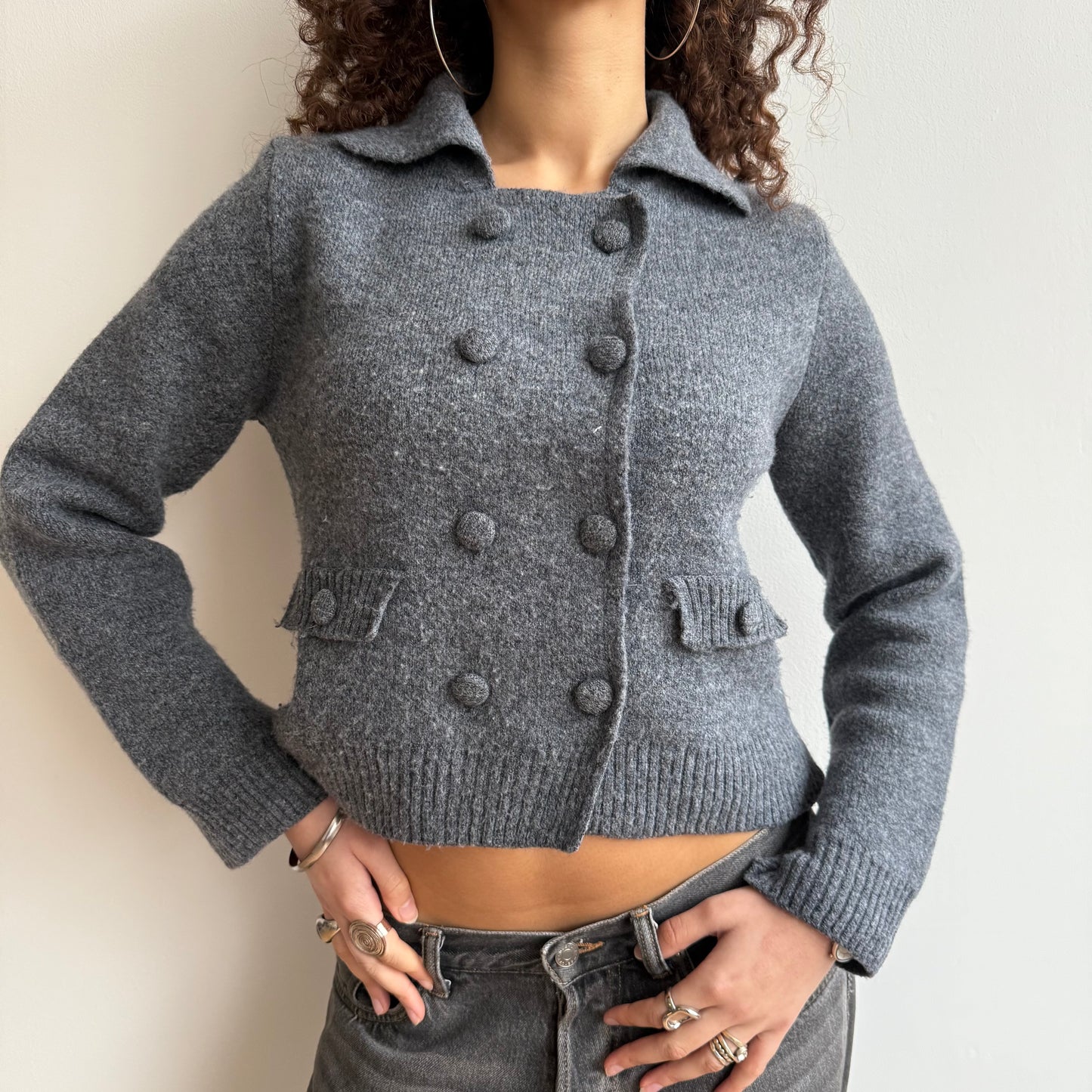 Grey pea-knit - Size S