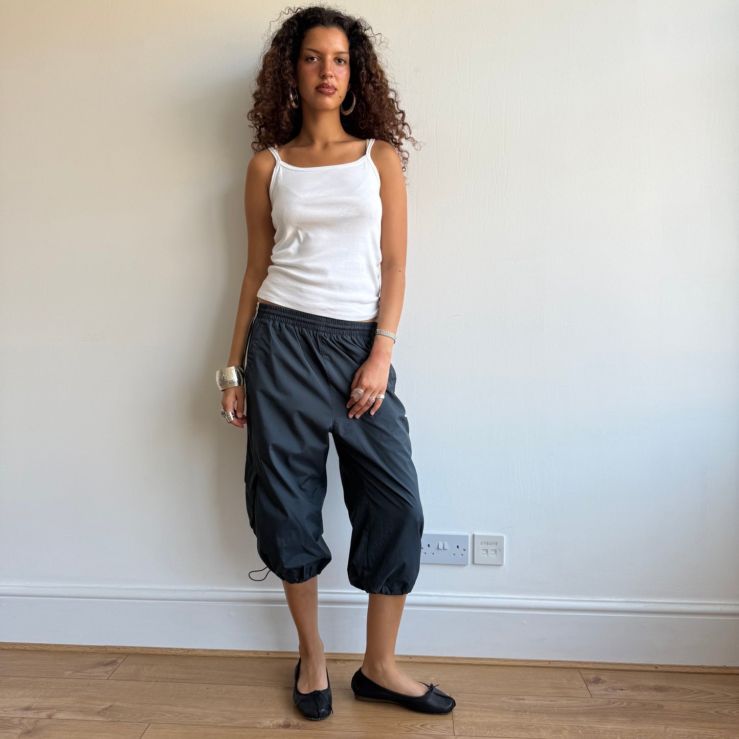 Navy Adidas capris - Size M