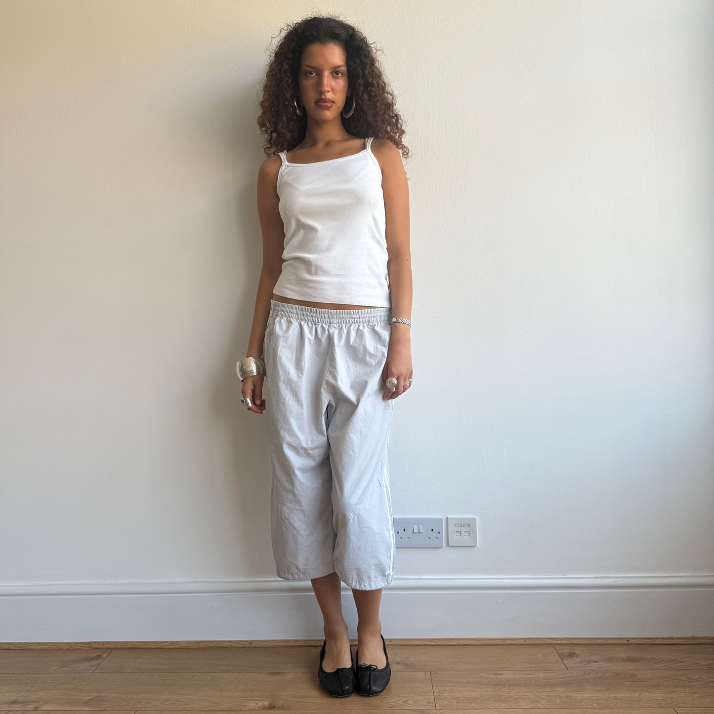 Light grey Adidas capris - Size M