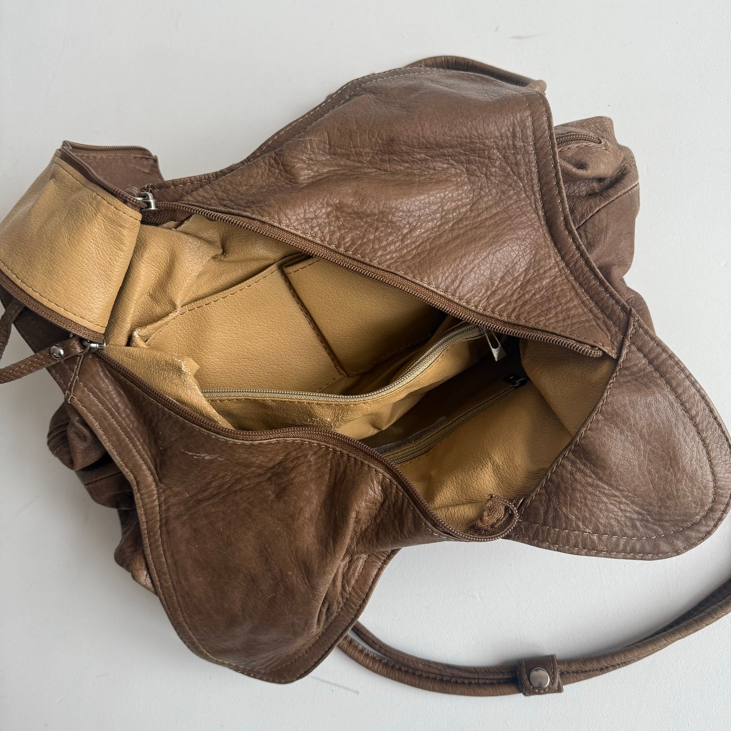 Brown slouchy bag