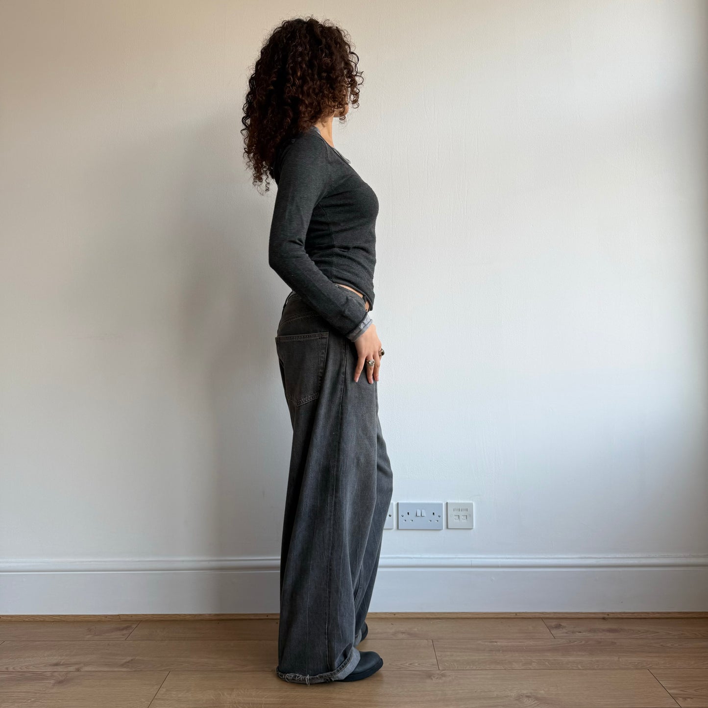 Grey double layer knit - Size S