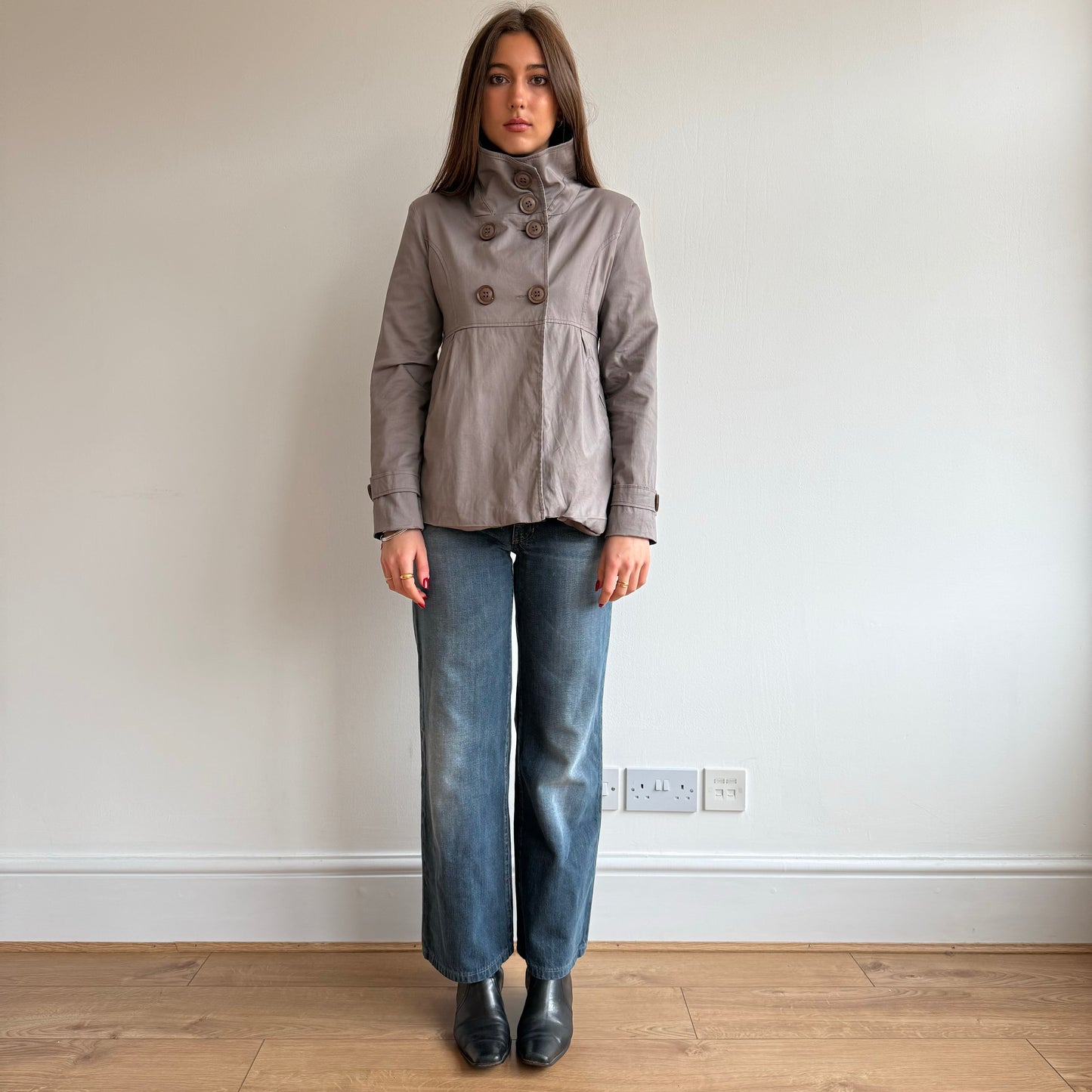 Taupe peacoat - Size S