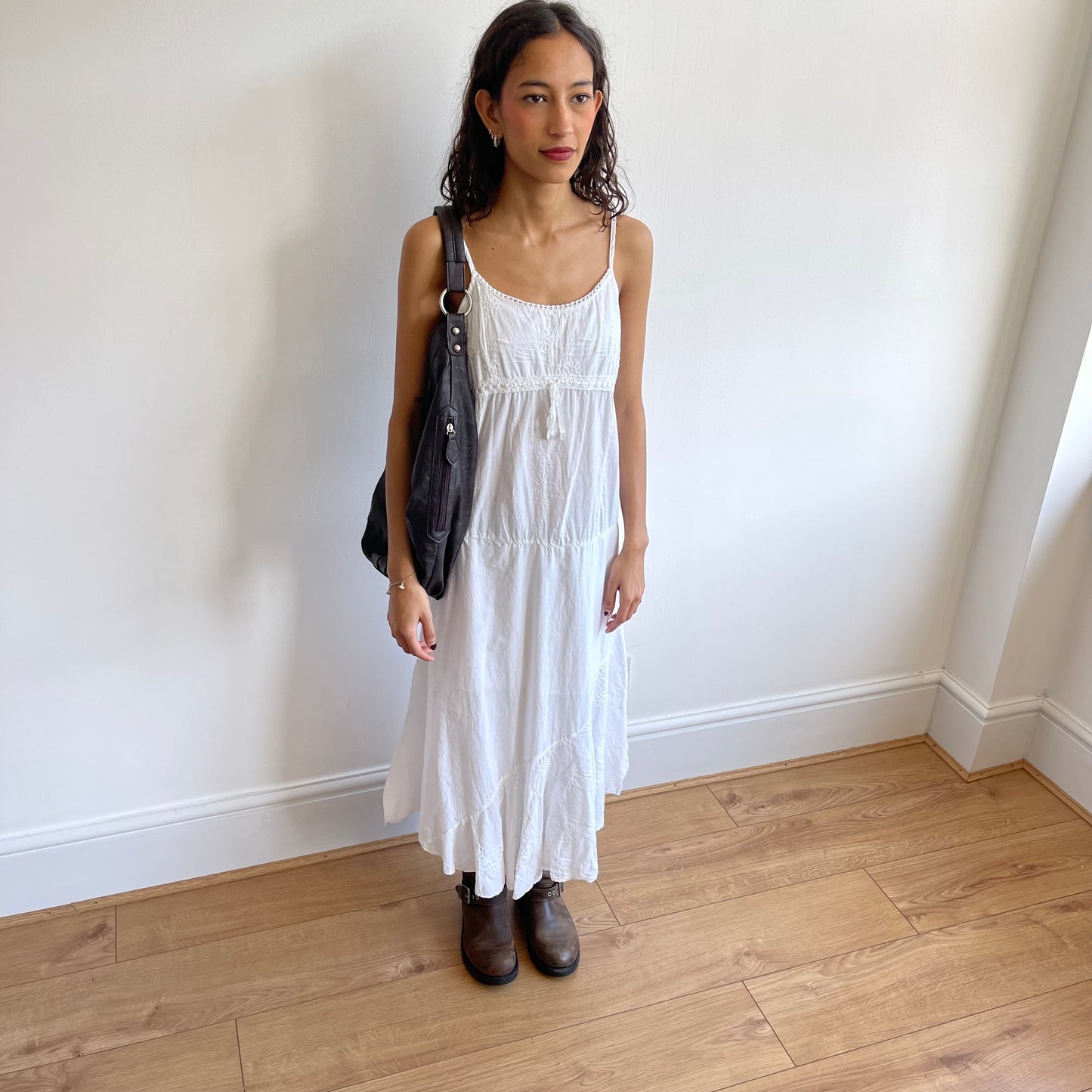 White boho maxi dress - Size S