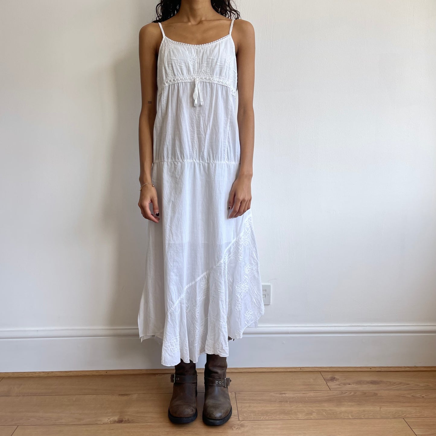 White boho maxi dress - Size S