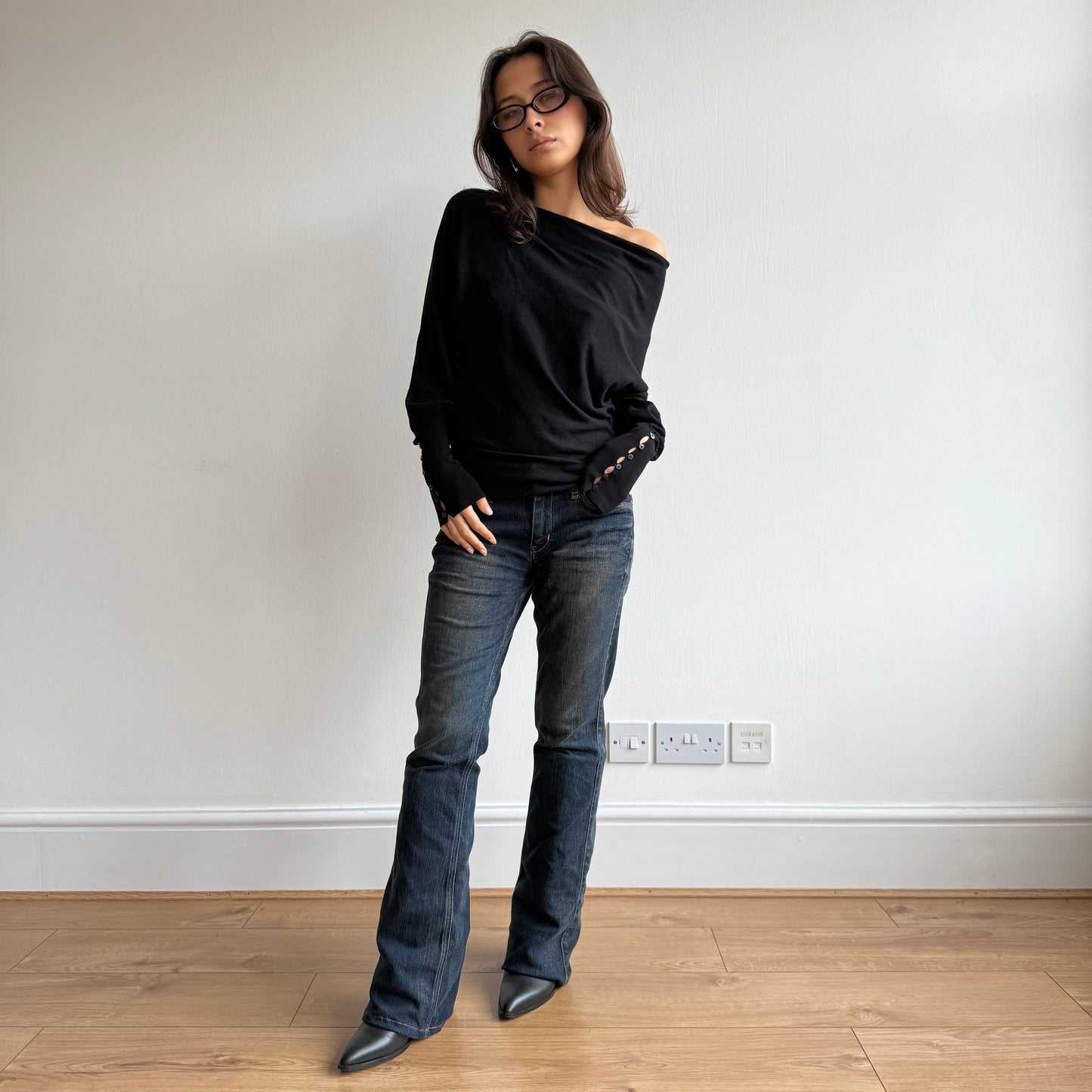 Black slouchy knit - Size S/M