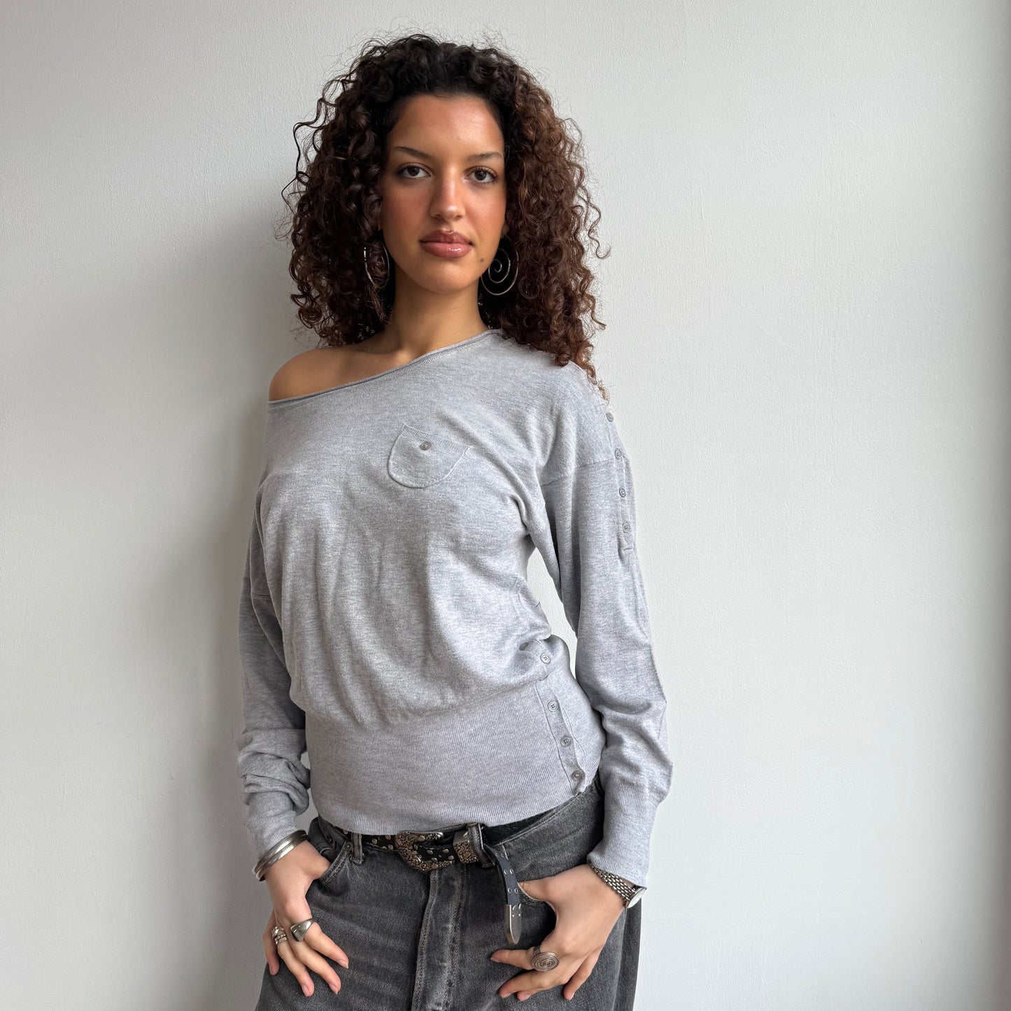Grey slouchy knit - Size S