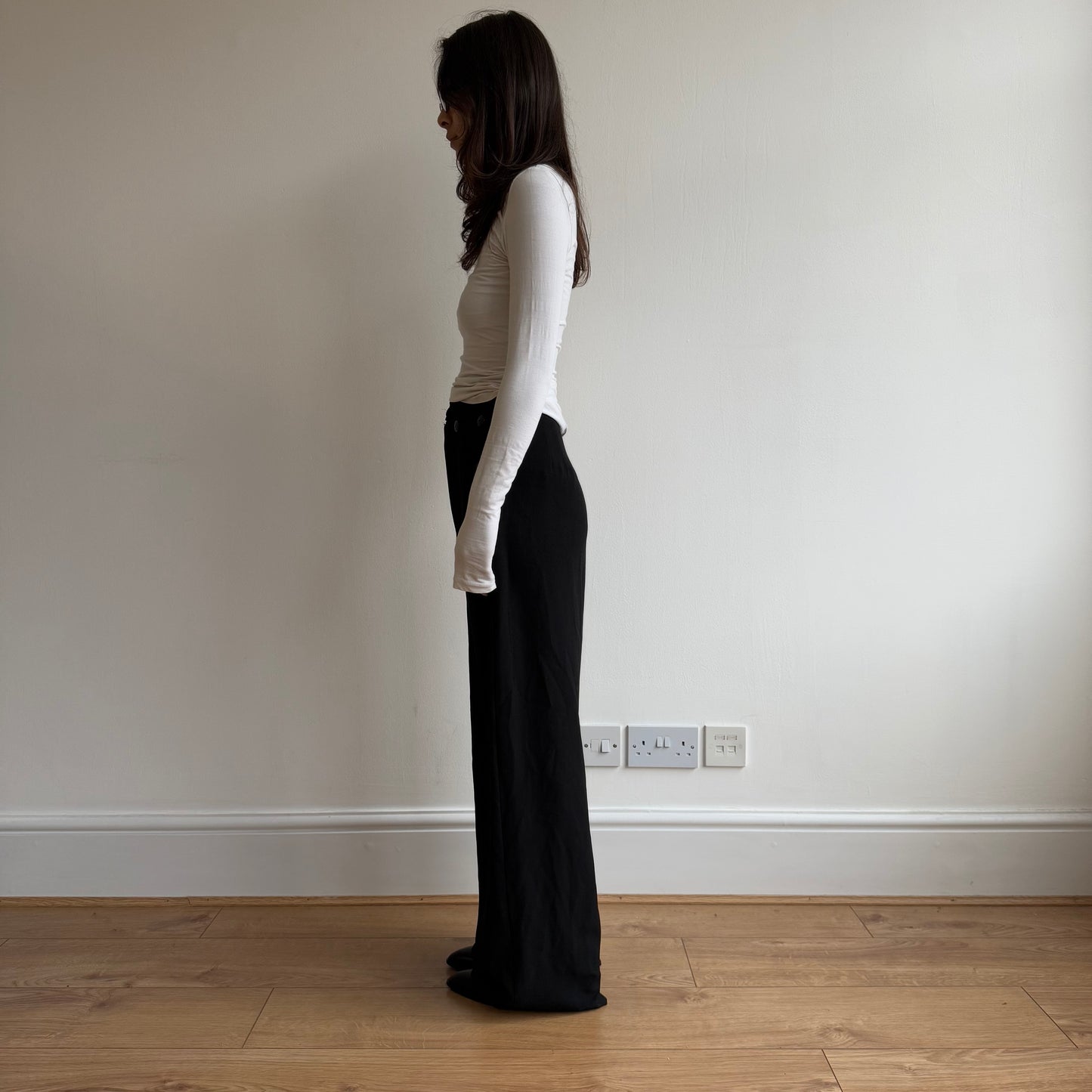 Black button front trousers - Sizes XXS and S