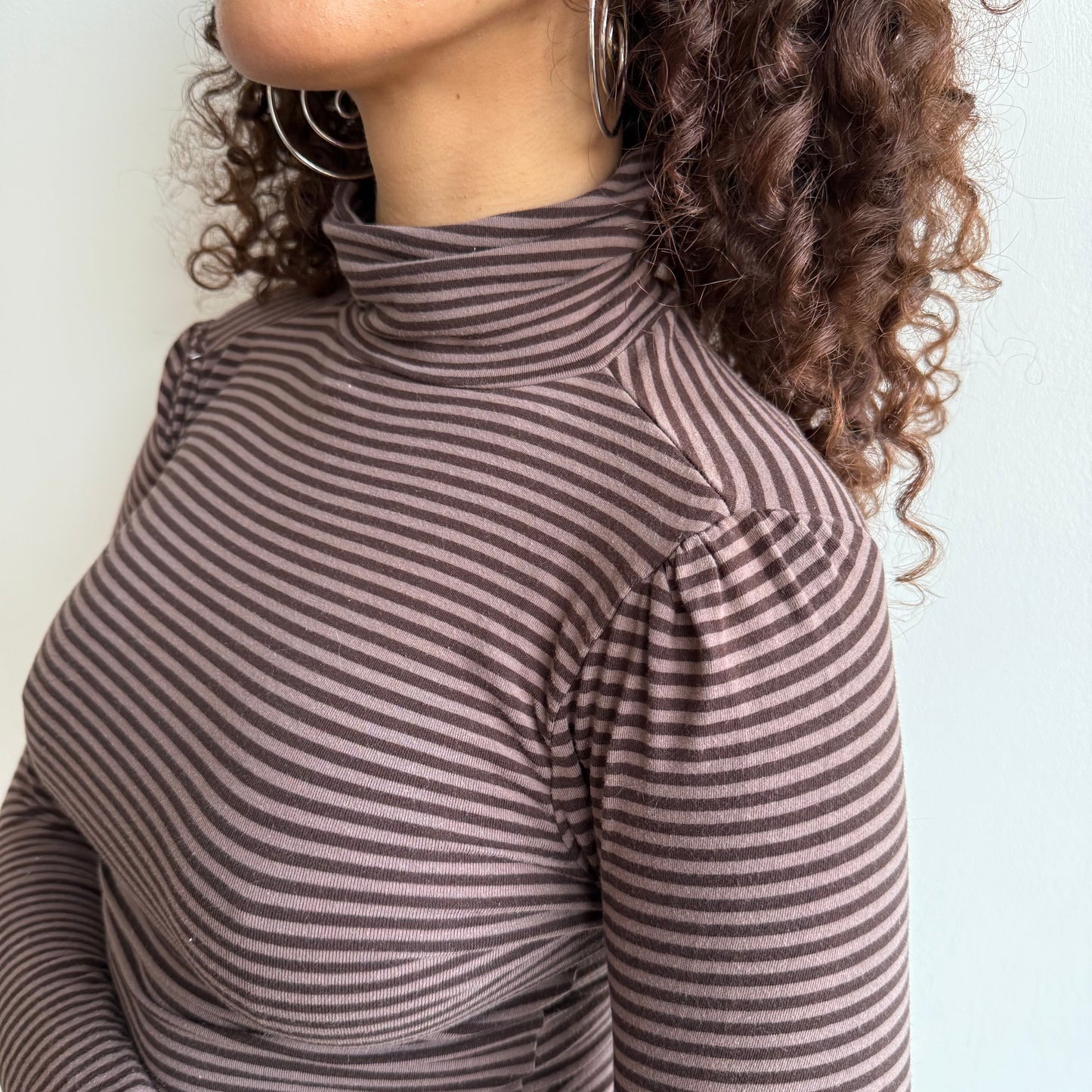 Brown striped roll neck - Size S