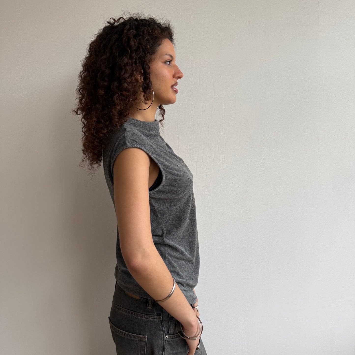 Grey asymmetric top - Size M