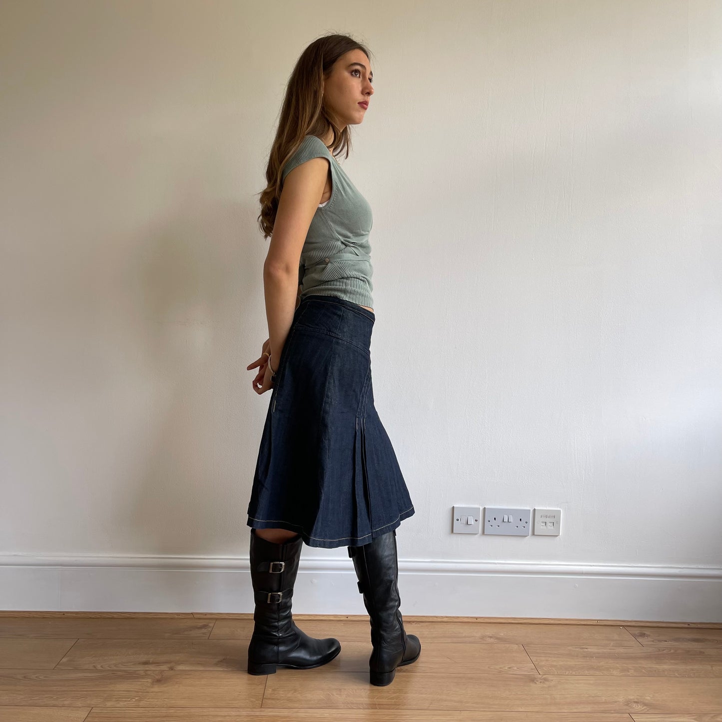 Green ballet wrap knit - Size S