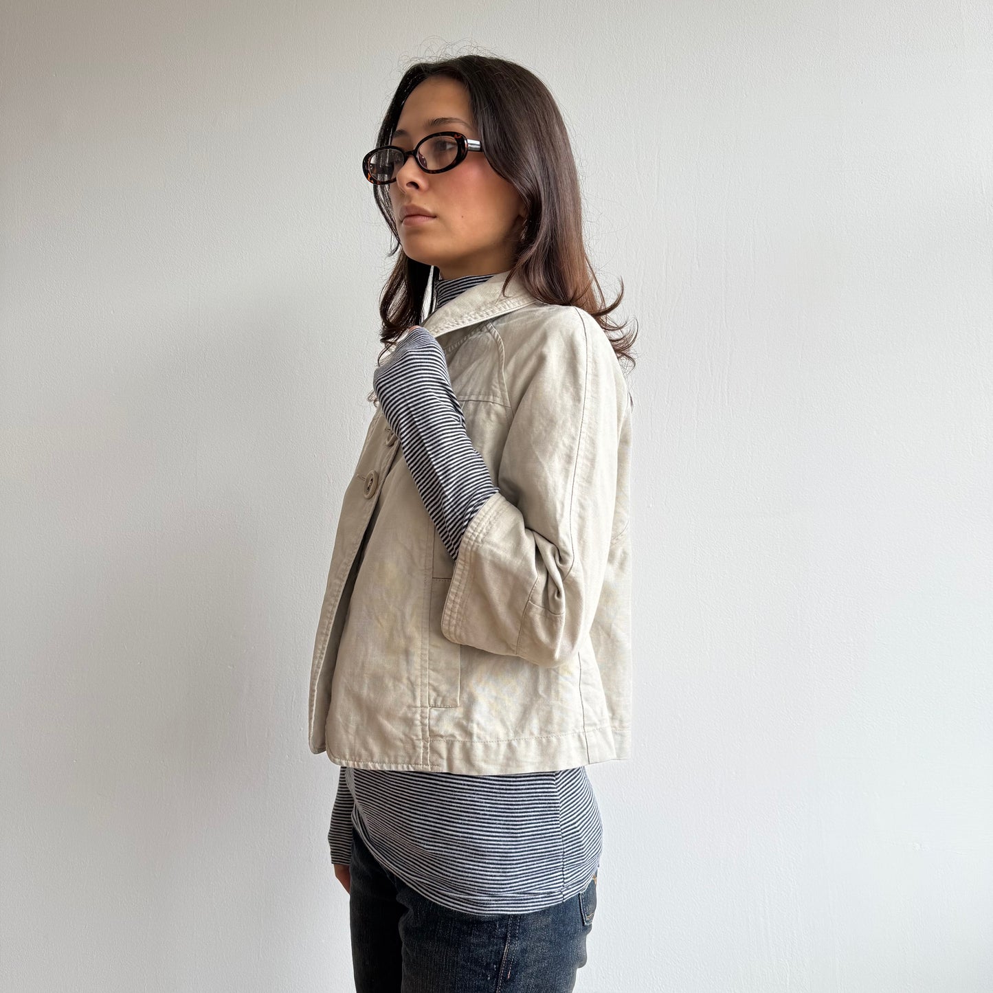 Beige swing jacket - Size S