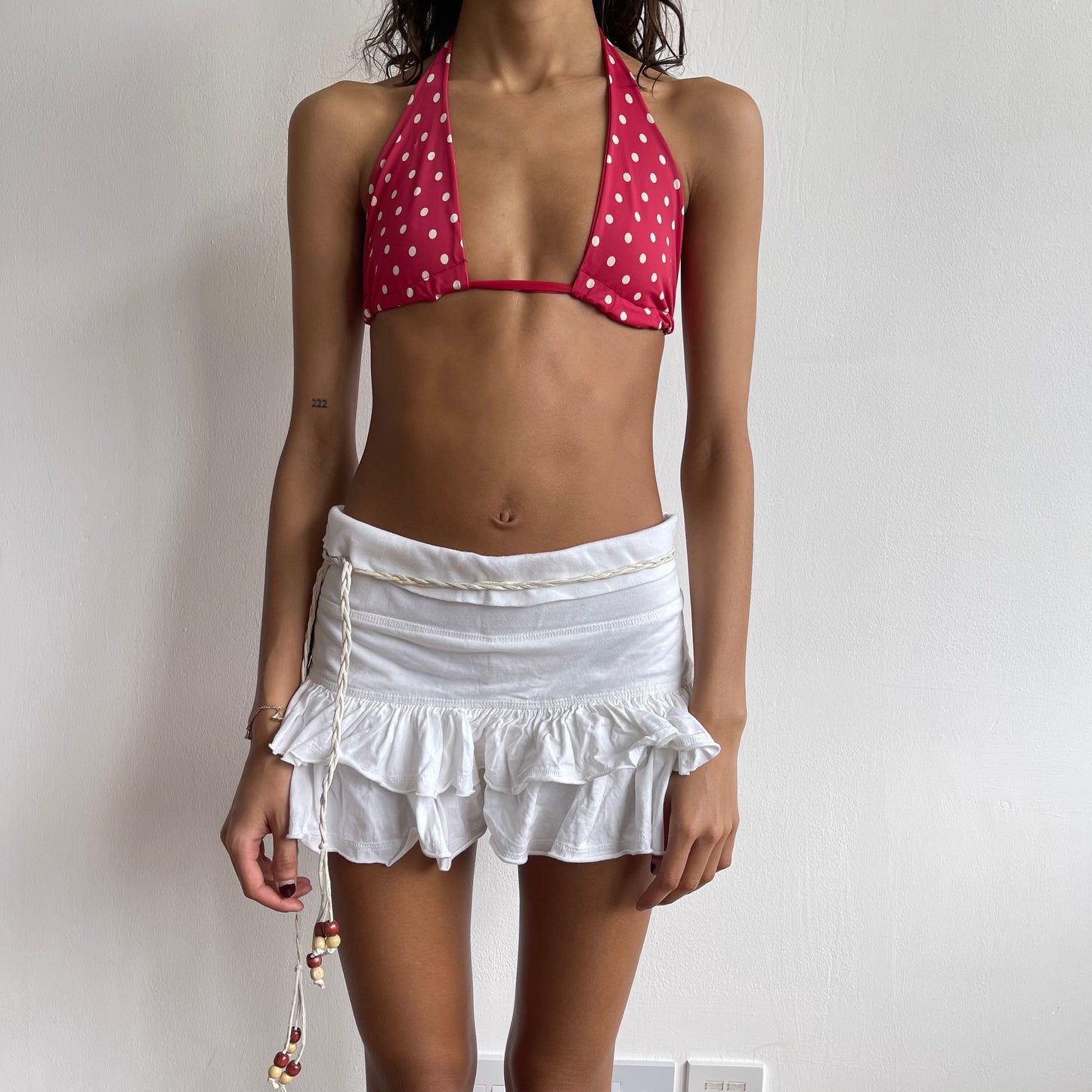 White ruffle skort - Size XS