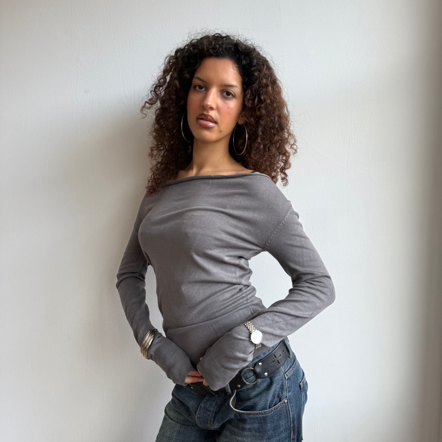Taupe slouchy knit - Size S