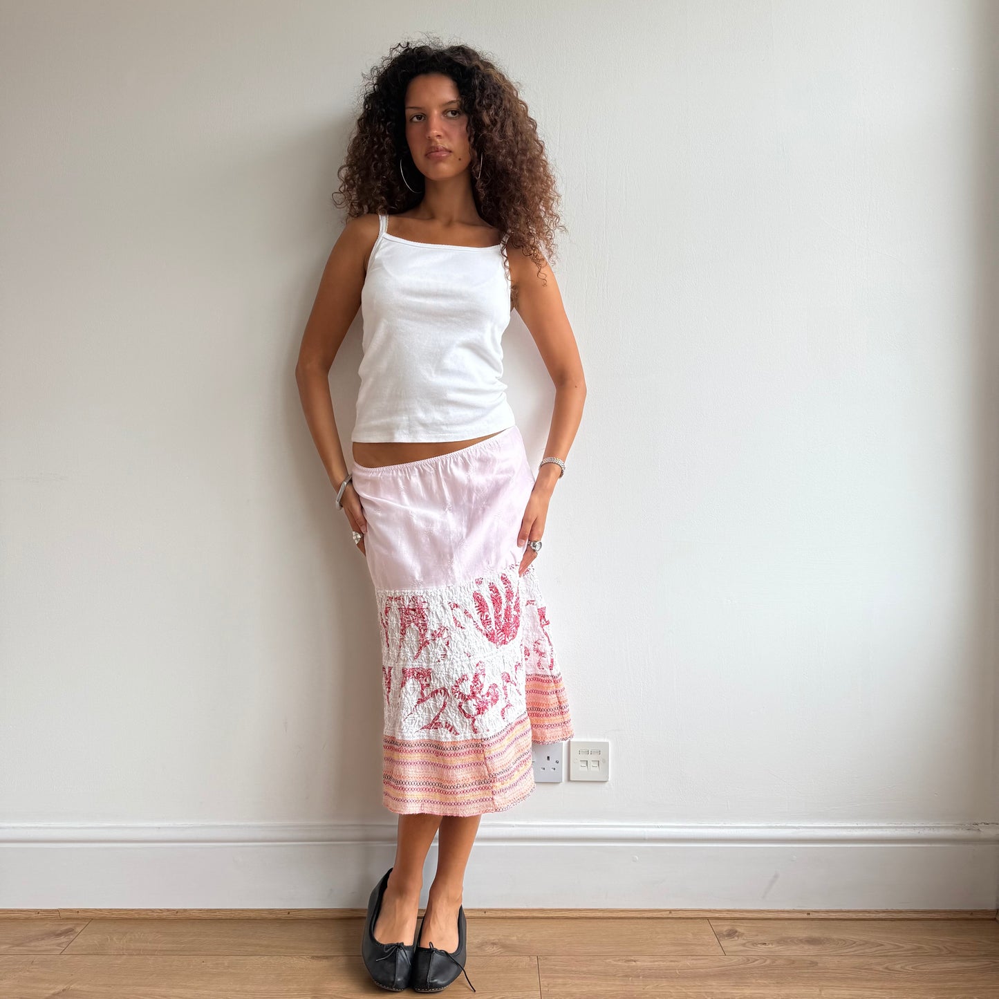 Custo Barcelona pink midi skirt - Size S