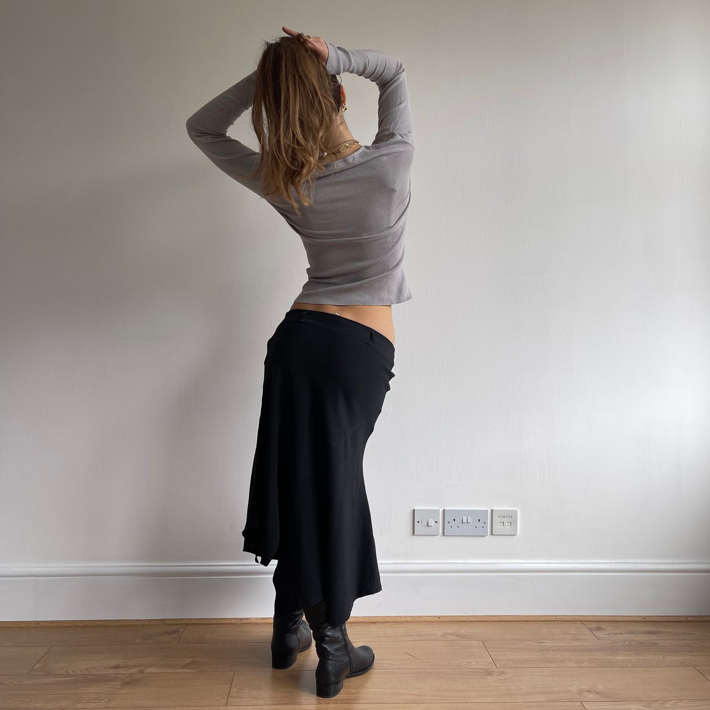 Grey ballet wrap jumper - Size S