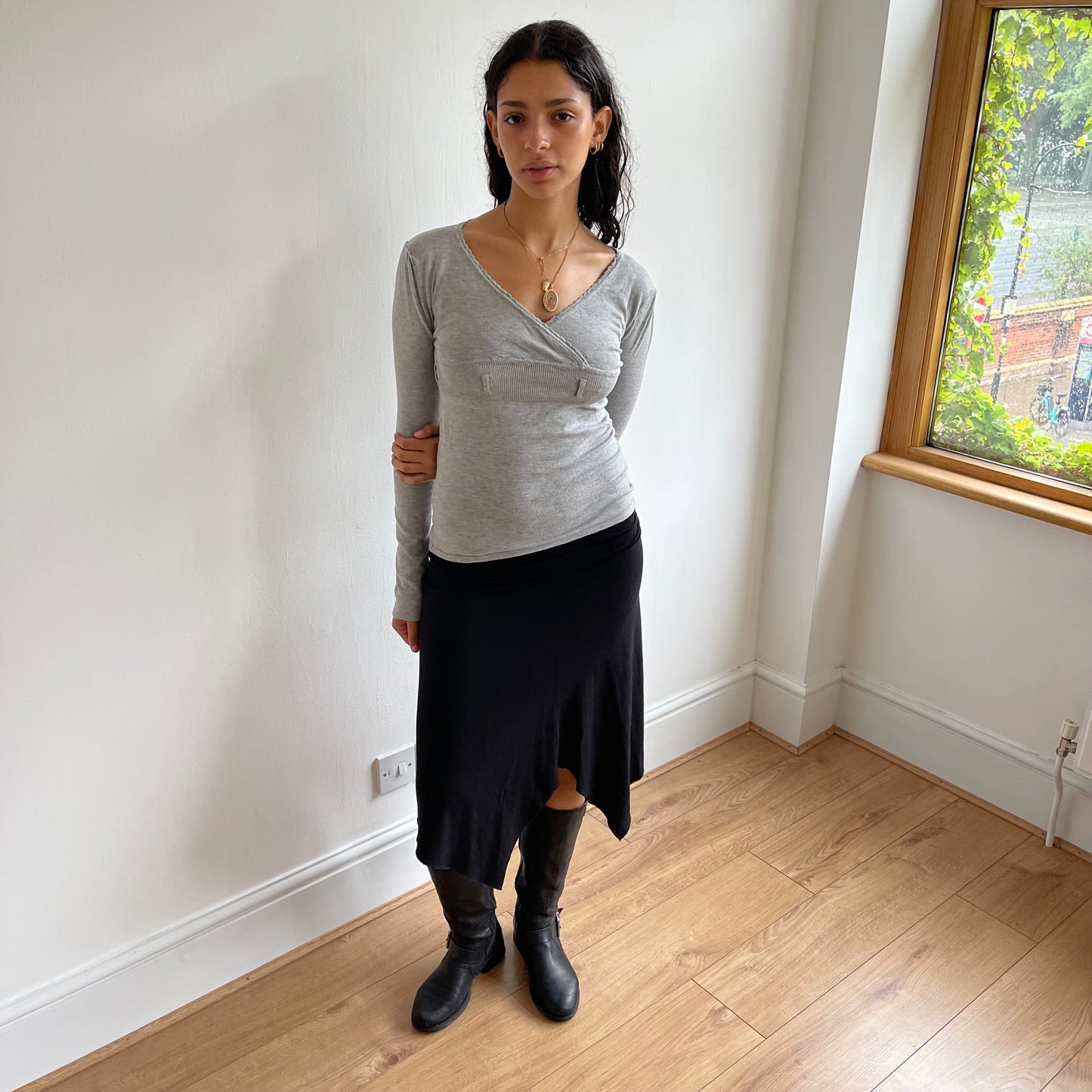 Grey long sleeve jumper - Size S