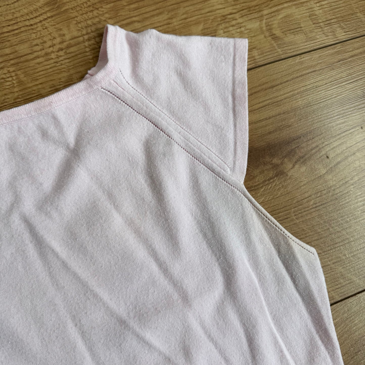 Pink short sleeve knit top - S