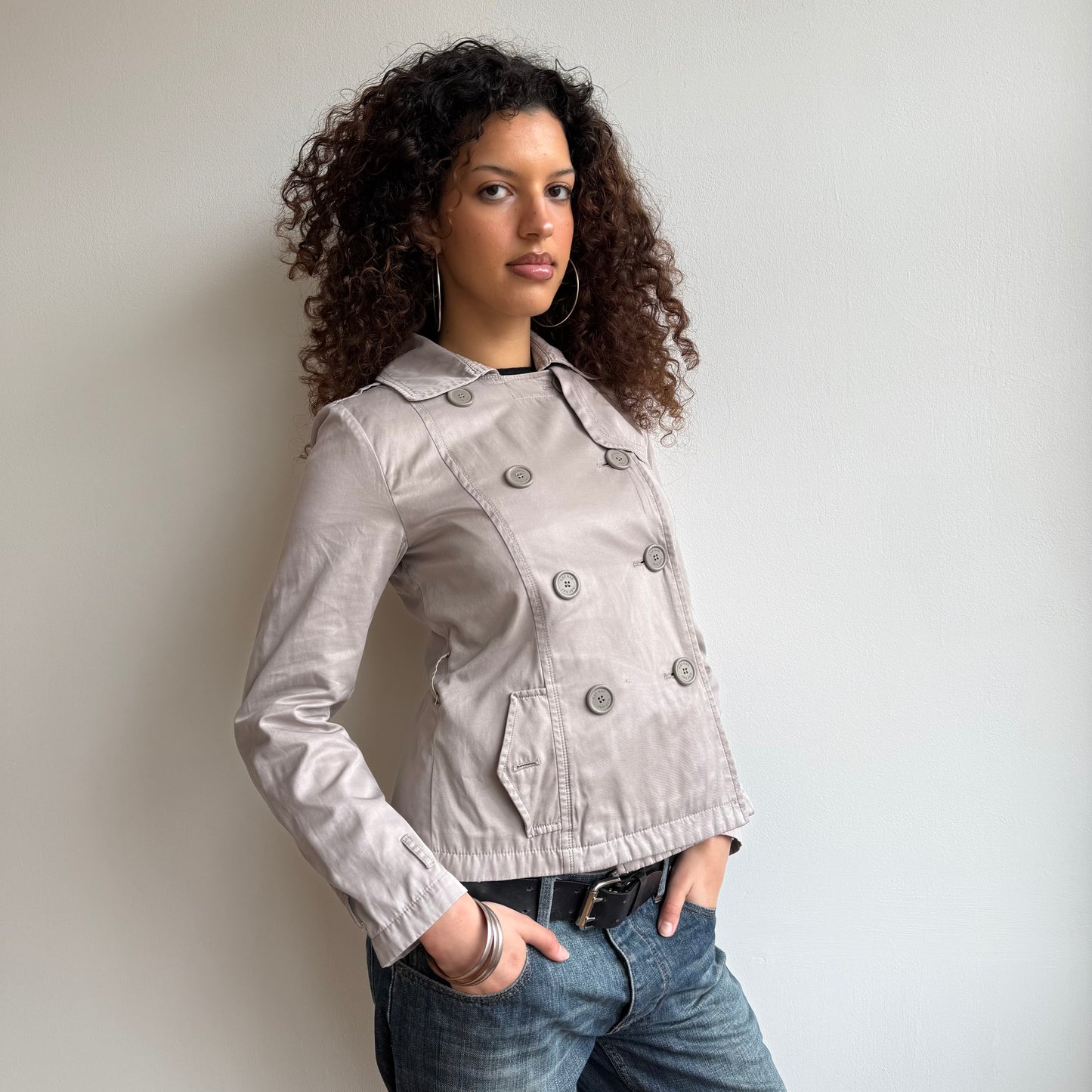 Beige trench peacoat - Size S