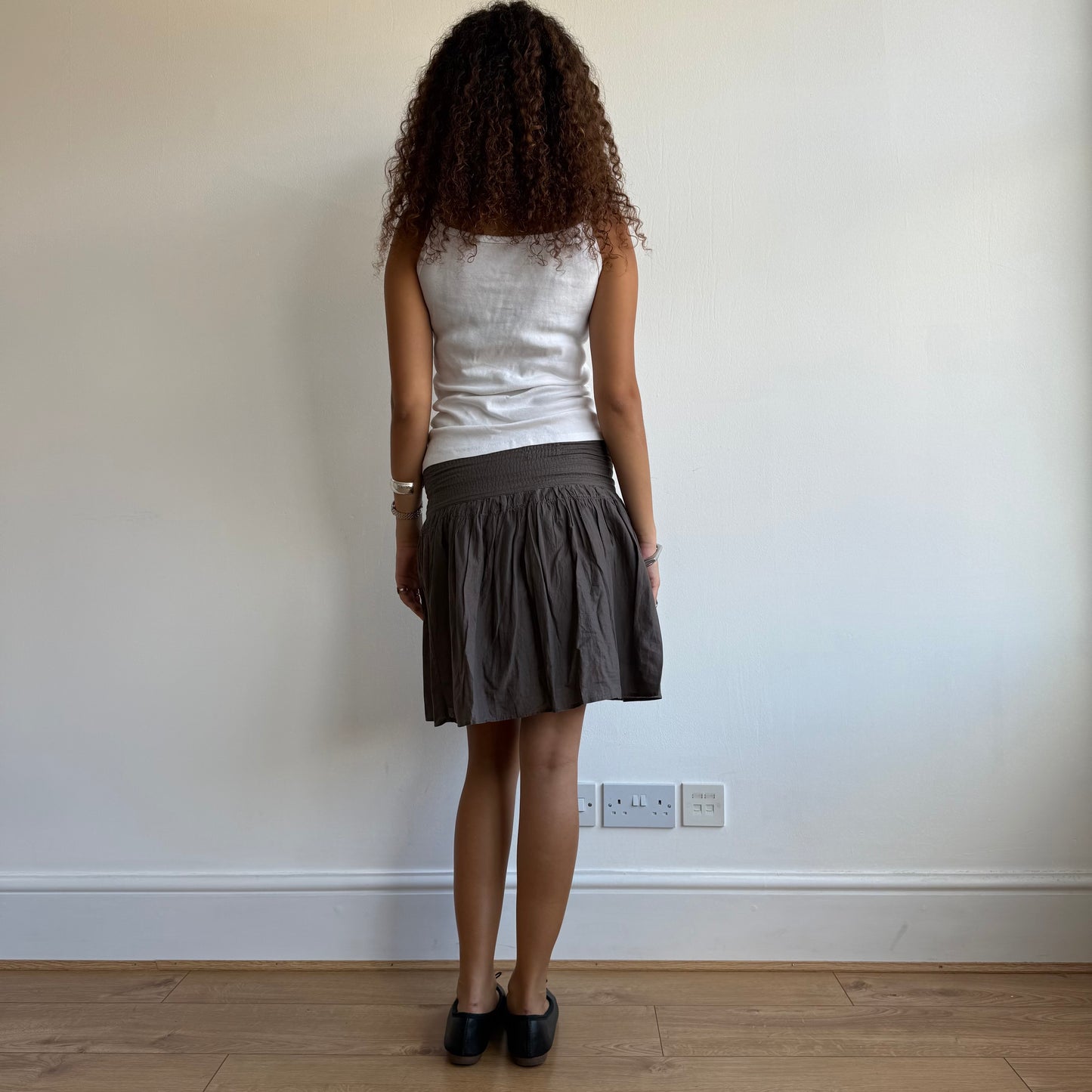 Brown ruched skirt - Size XS/S